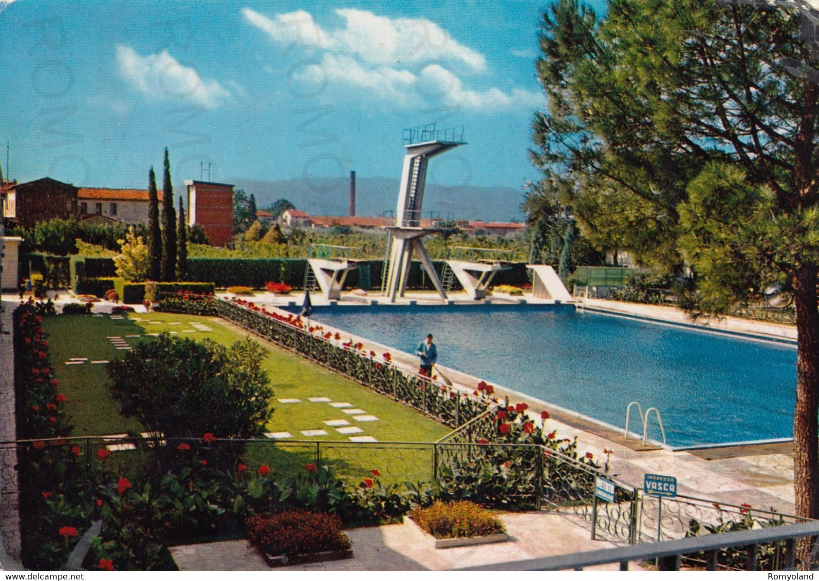 CARTOLINA  PRATO,TOSCANA-LA PISCINA-STORIA,MEMORIA,CULTURA,RELIGIONE,IMPERO ROMANO,BELLA ITALIA,VIAGGIATA 1972 - Prato