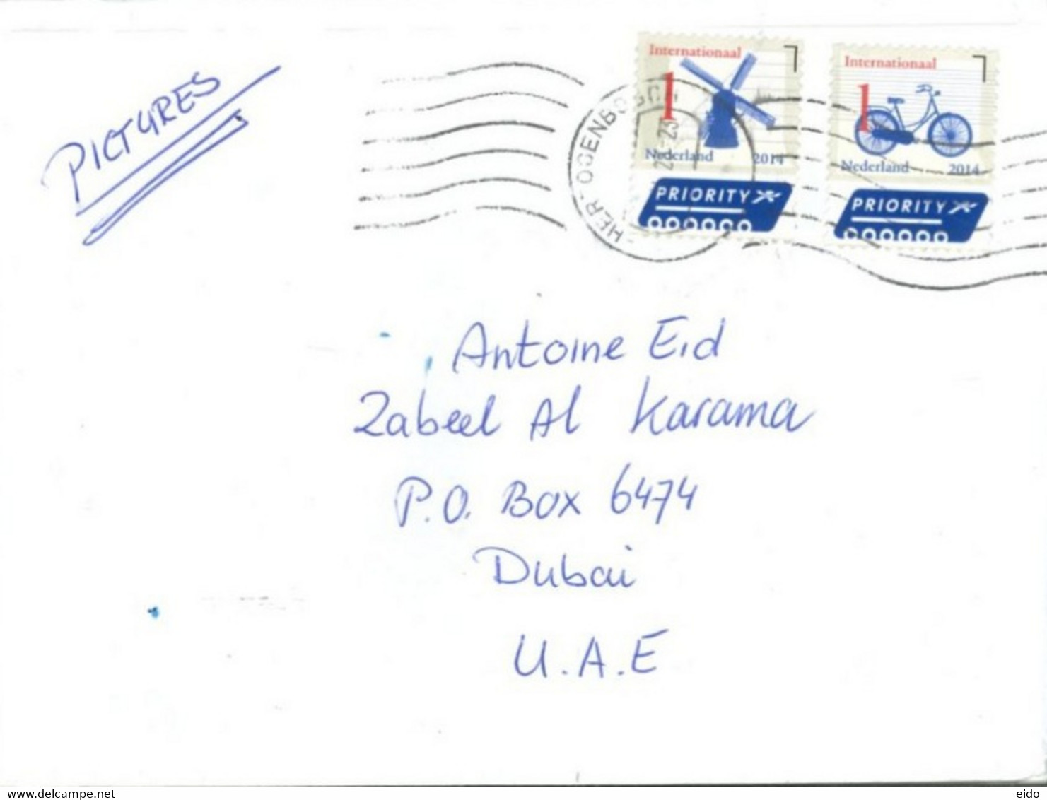 NETHERLANDS - 2023, STAMPS COVER TO DUBAI. - Lettres & Documents