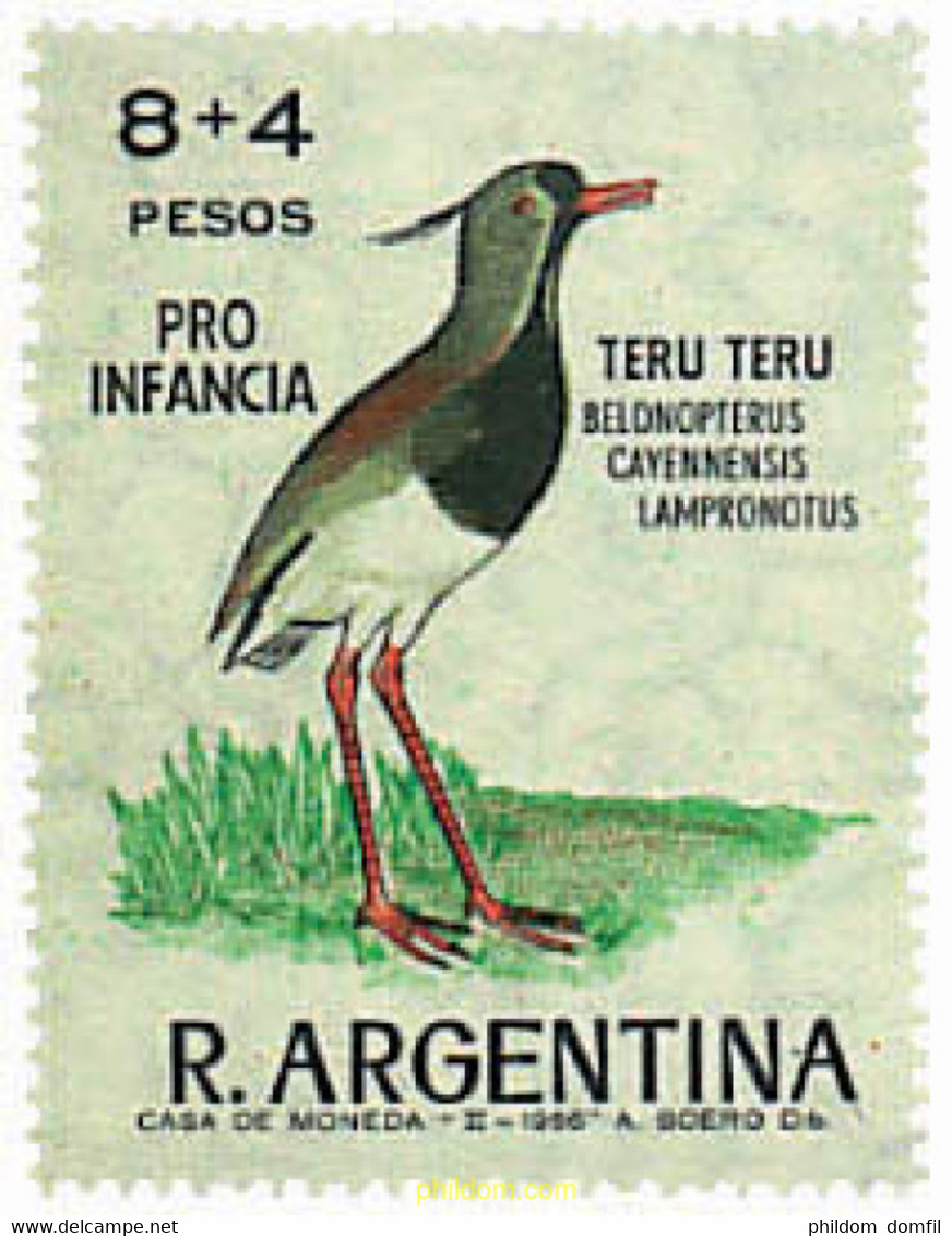697283 HINGED ARGENTINA 1966 PRO INFANCIA. AVES - Usati