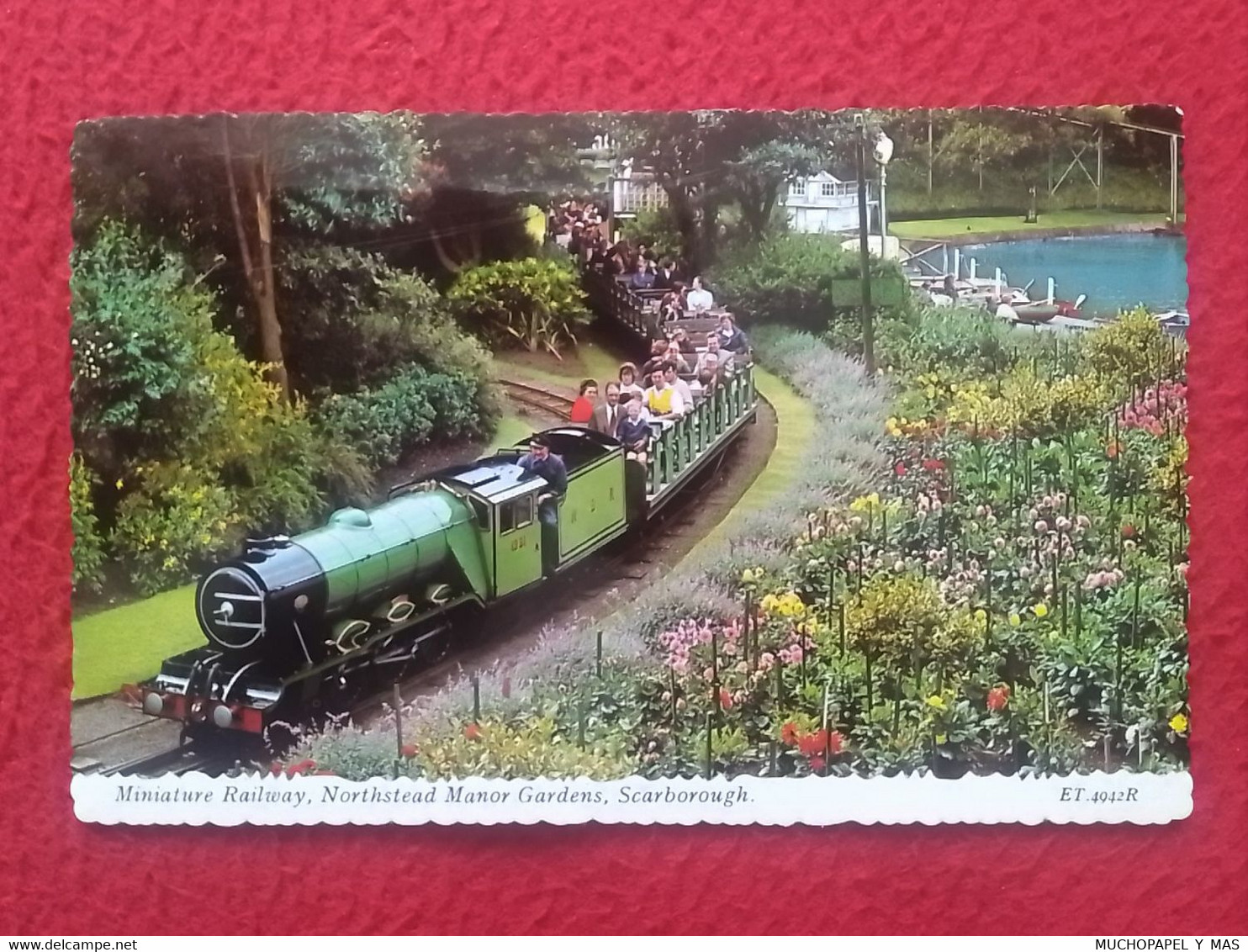 POSTAL POST CARD UNITED KINGDOM UK ENGLAND INGLATERRA MINIATURE RAILWAY TRAIN TREN NORTHSTEAD MANOR GARDENS SCARBOROUGH - Scarborough