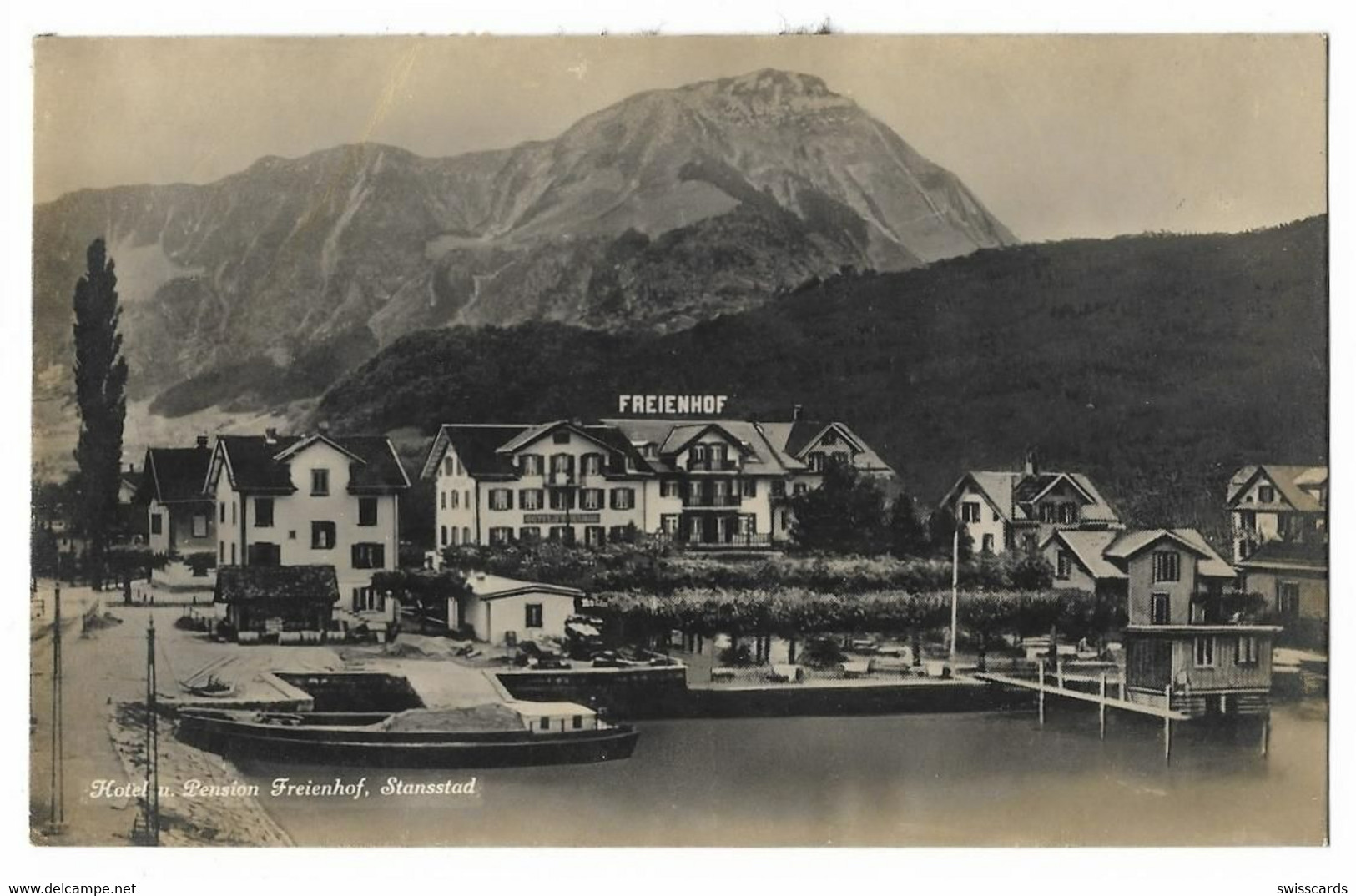 STANSSTAD: Hotel Freienhof Mit Kiesschiff 1922 - Stans