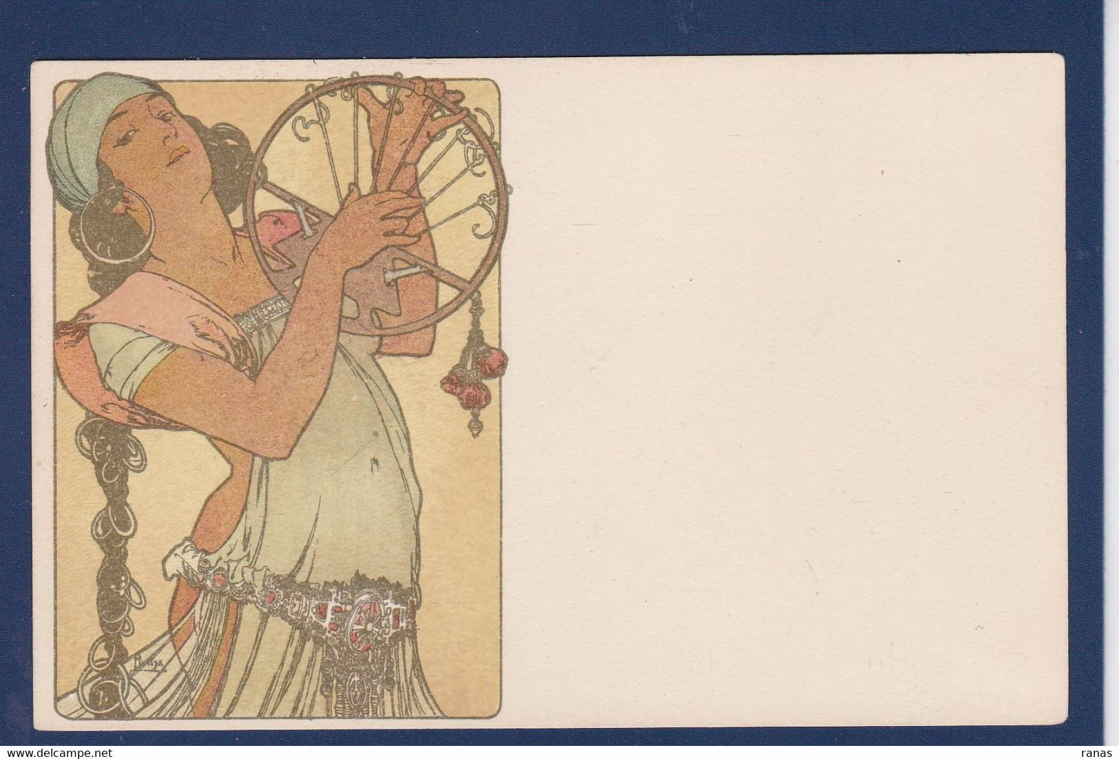 CPA MUCHA Alphonse Art Nouveau Femme Women Voir Dos - Mucha, Alphonse