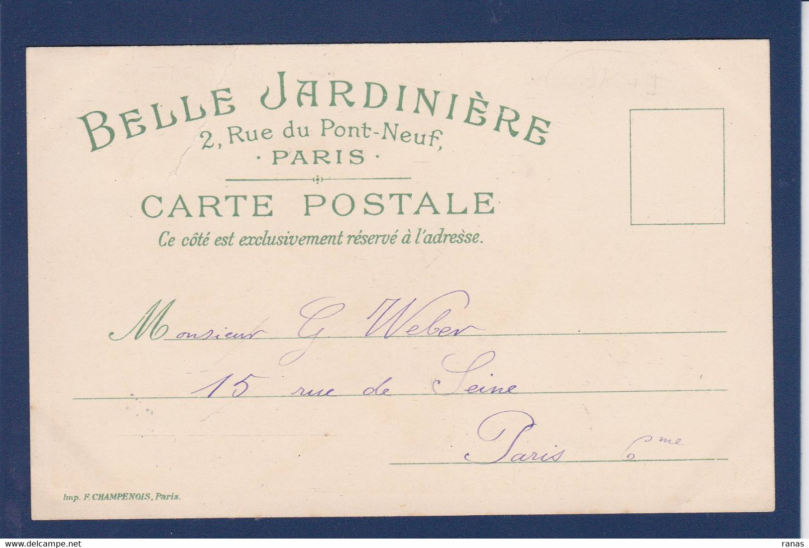CPA MUCHA Alphonse Art Nouveau Femme Women Voir Dos Publicité Belle Jardinière - Mucha, Alphonse