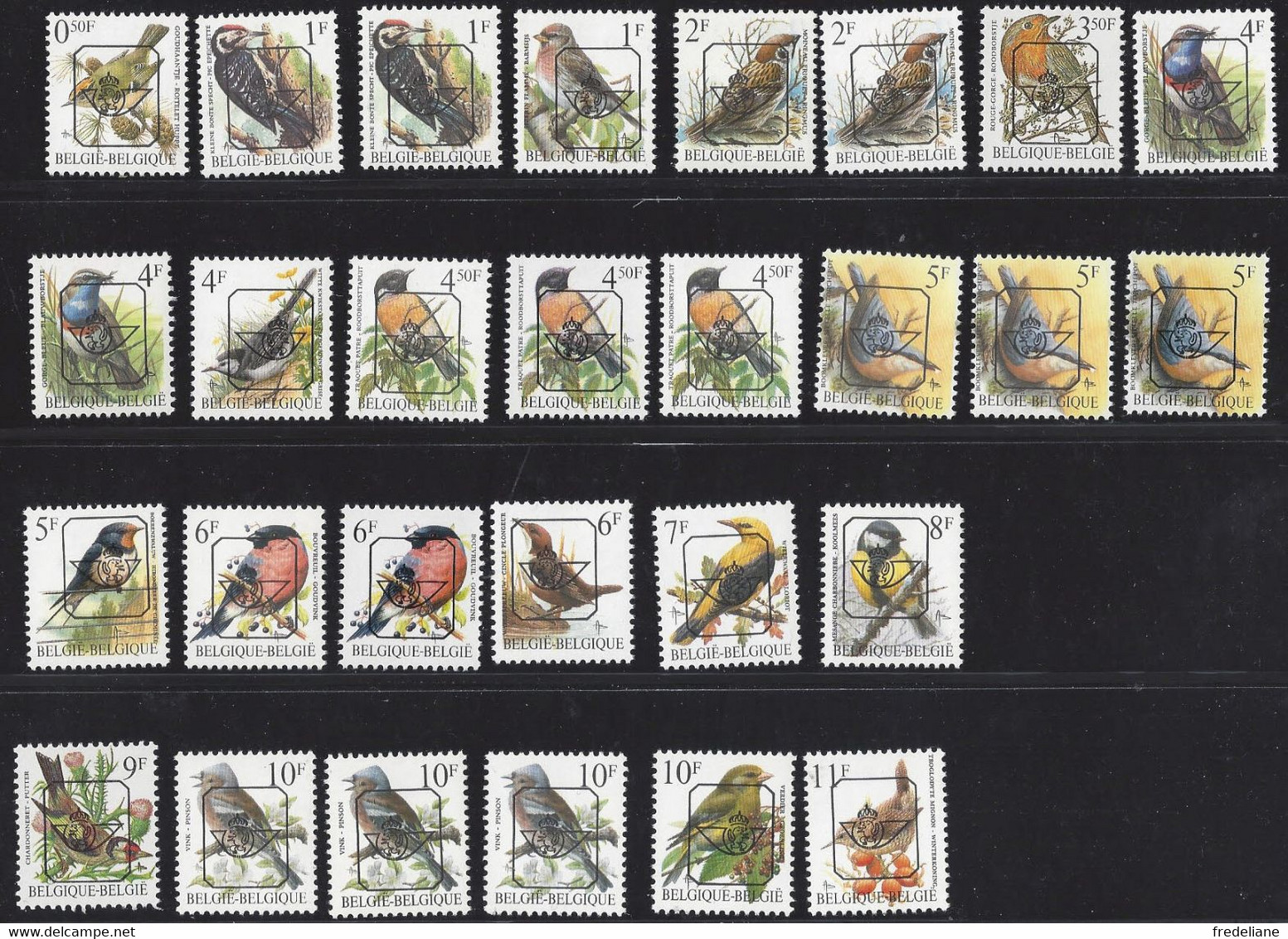 PREOS / Voorafgestempelde BUZIN -> Vogels - Sobreimpresos 1986-96 (Aves)
