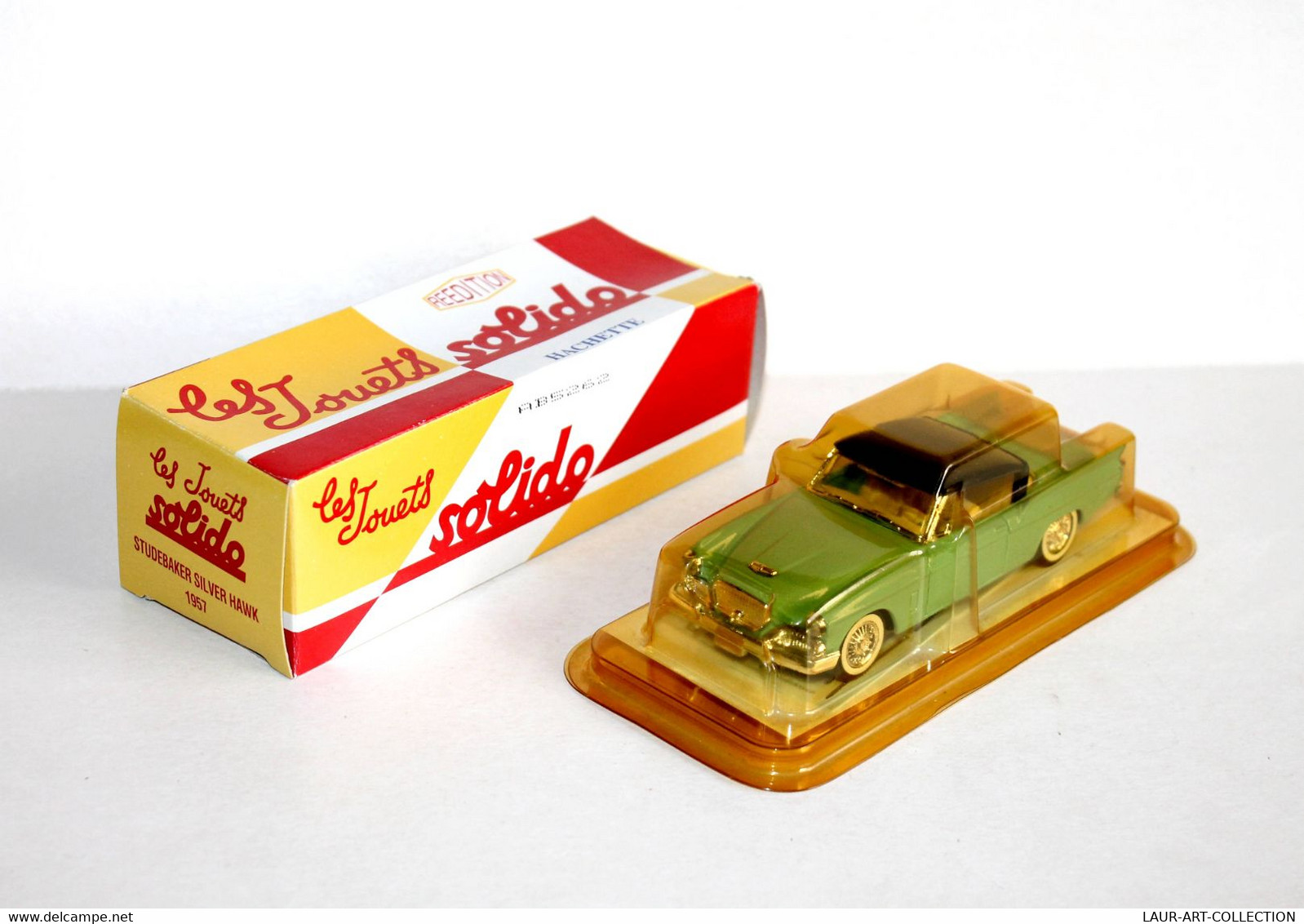 SOLIDO, STUDEBAKER SILVER HAWK 1957 MINIATURE 1/43 RARE AUTO A DECORER + STICKER - ANCIEN VEHICULE COLLECTION  (2502.88) - Solido