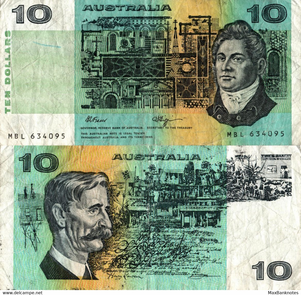 Australia / 10 Dollars / 1974 / P-45(f) / FI - 1974-94 Australia Reserve Bank (Banknoten Aus Papier)