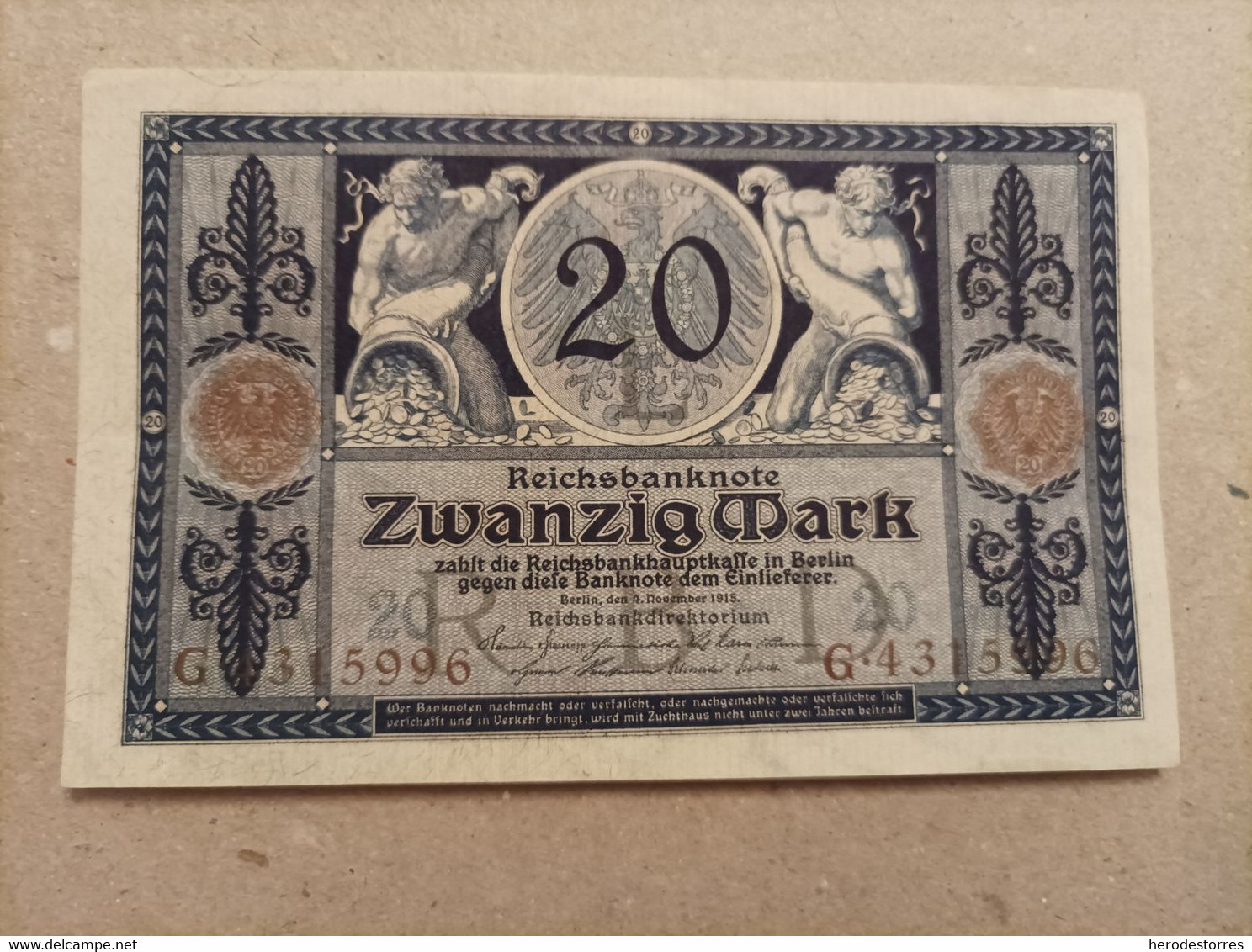 Billete De Alemania De 10 Mark, Año 1918, AUNC - A Identifier