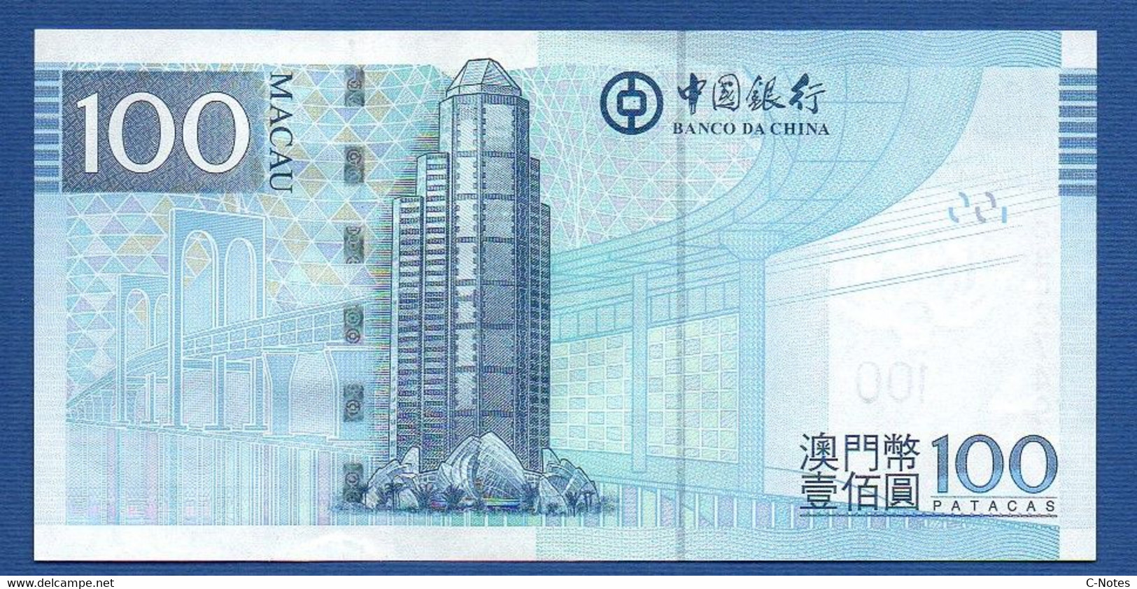 MACAU - Banco Da China - P.111b – 100 Patacas 2013 UNC, Serie AC 902749 - Macau