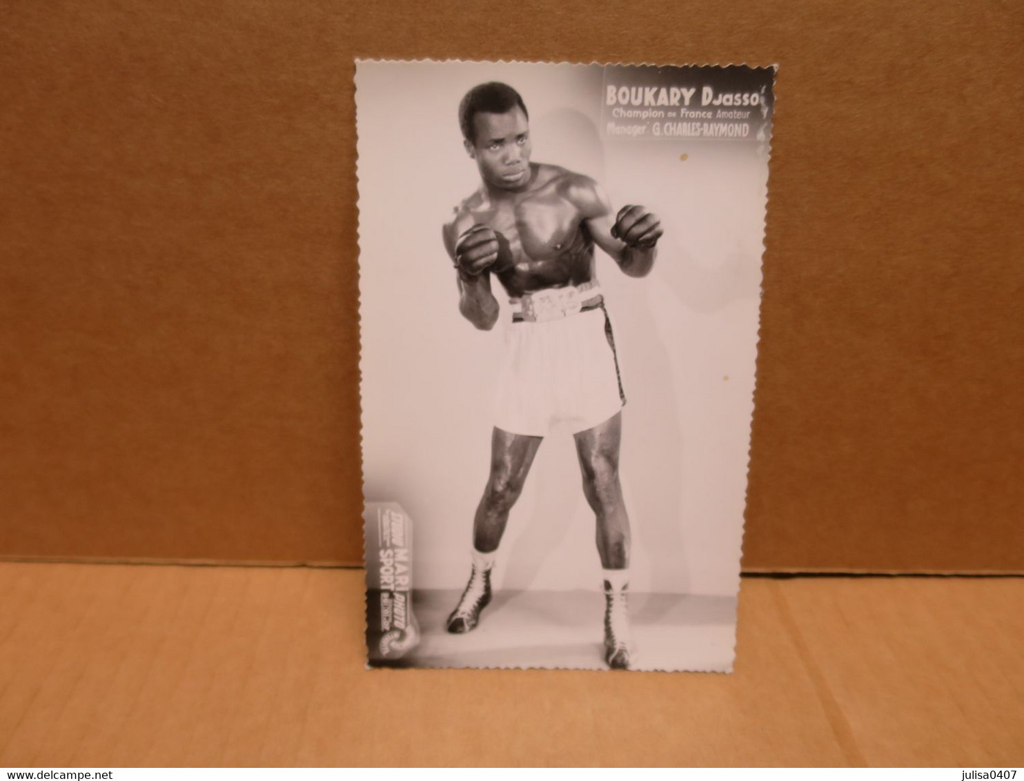 BOXE Boxeur Photographie  Format CPA BOUKARY Djasso - Boxe