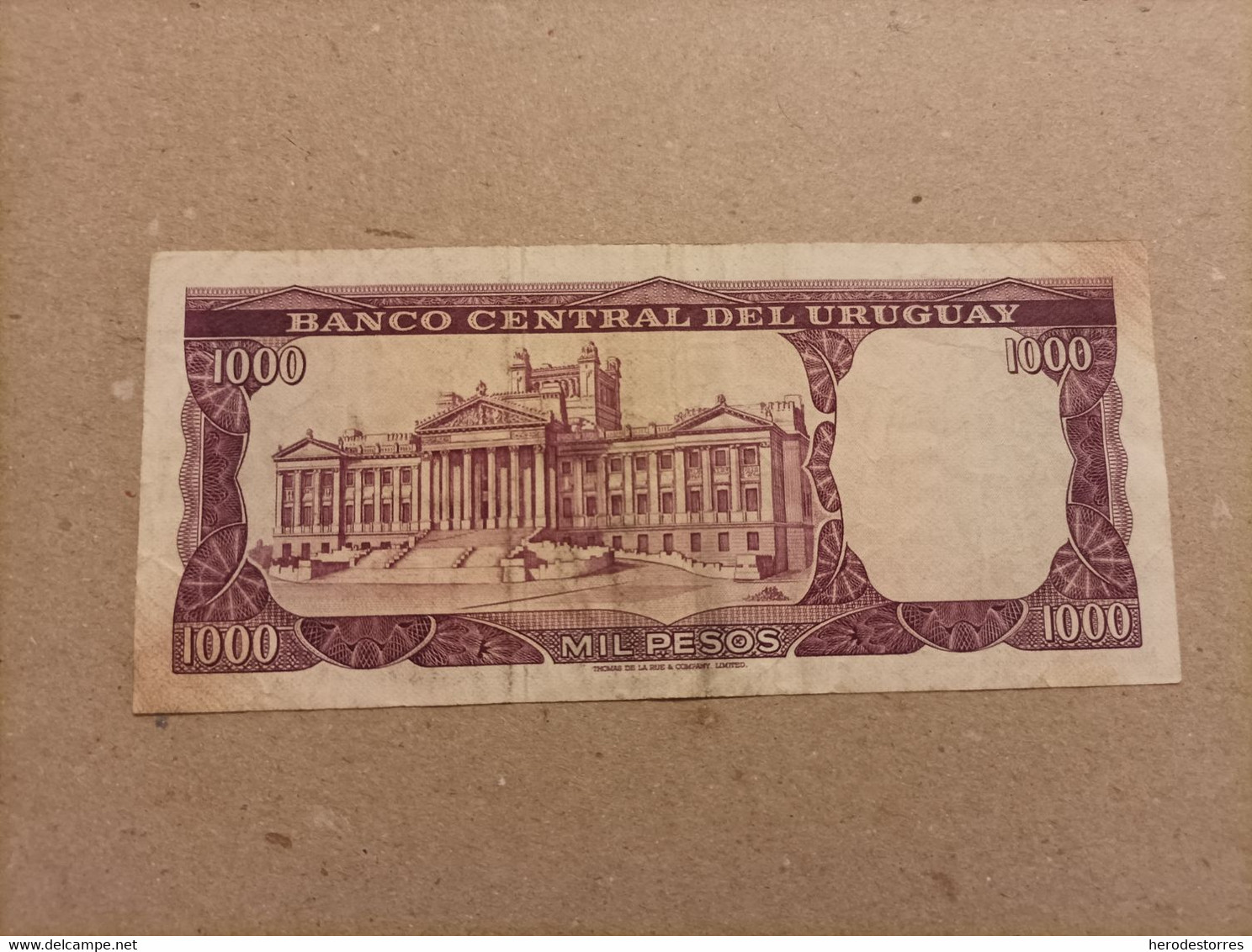 Billete De Uruguay De 1000 Pesos, Año 1967, Serie A - Uruguay