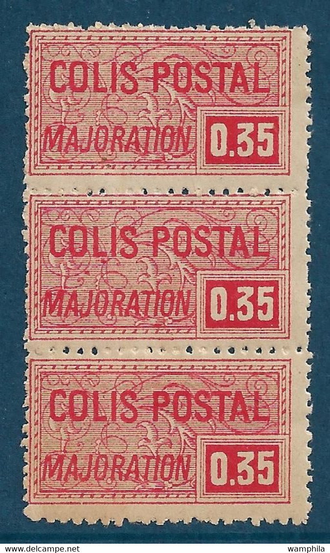 France Colis Postaux N°15** Une Bande De 3, Variété Recto-verso Cote 150€. - Ohne Zuordnung