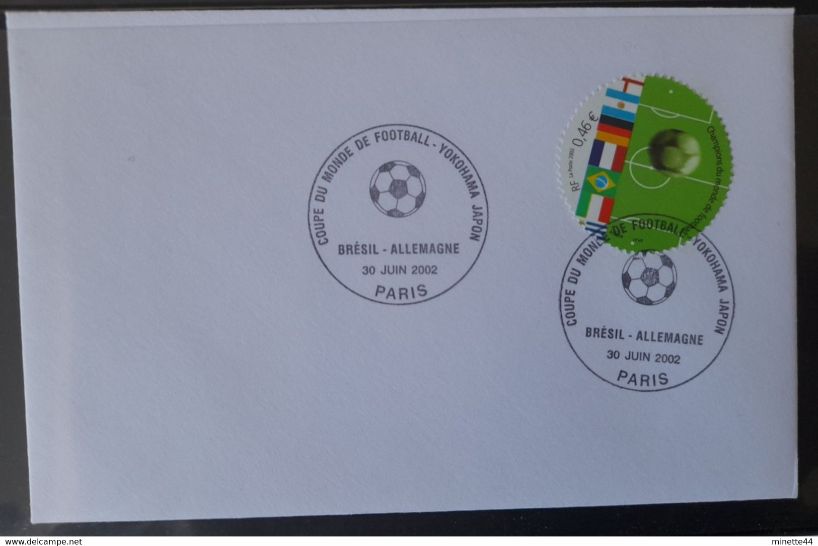 FRANCE FDC FINALE MATCH BRASIL  2002  FOOTBALL FUSSBALL SOCCER CALCIO VOETBAL FUTBOL FUTEBOL FOOT FOTBAL - 2002 – Corea Del Sur / Japón