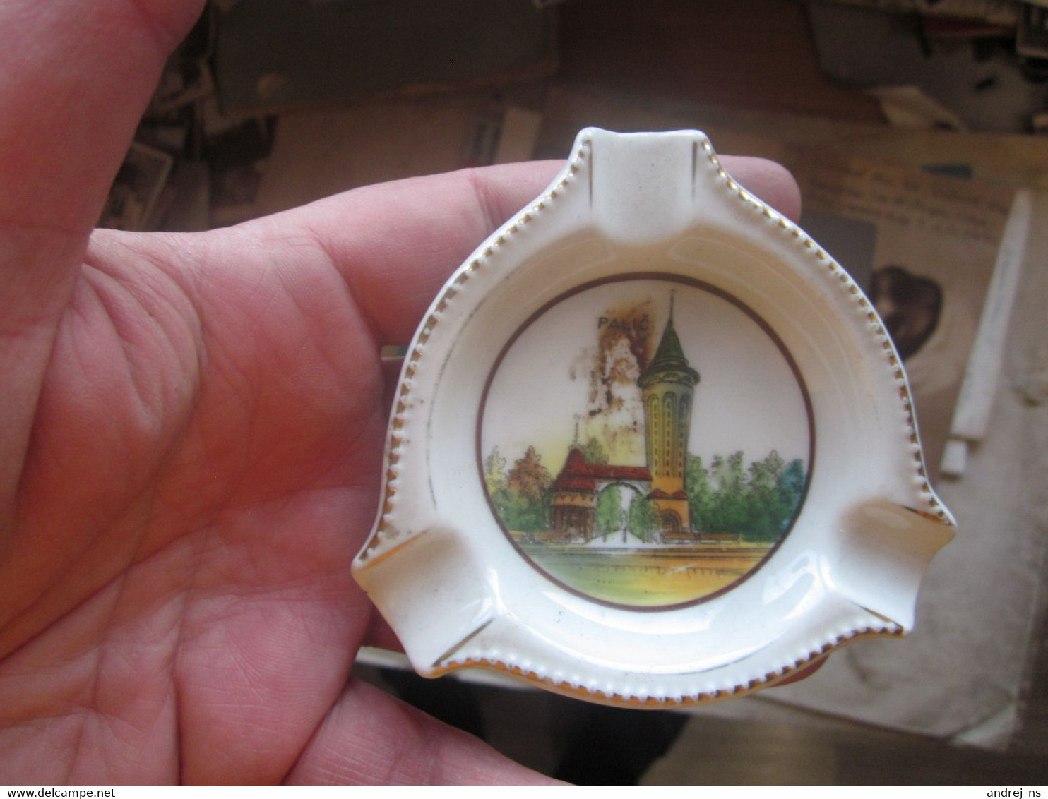 Old Porcelain Ashtray Palic Palicsfurdo - Porselein