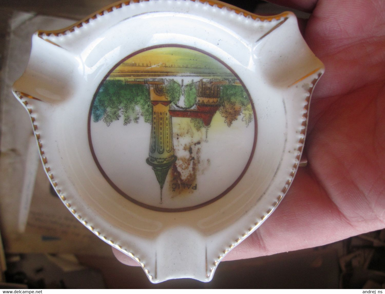 Old Porcelain Ashtray Palic Palicsfurdo - Porcelana