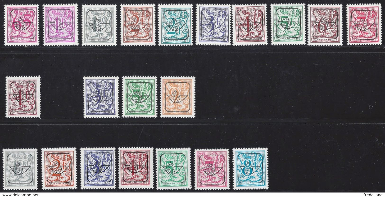 PREOS / Voorafgestempelde 	 Heraldische Leeuw - Lion Héraldique - Typo Precancels 1967-85 (New Numerals)
