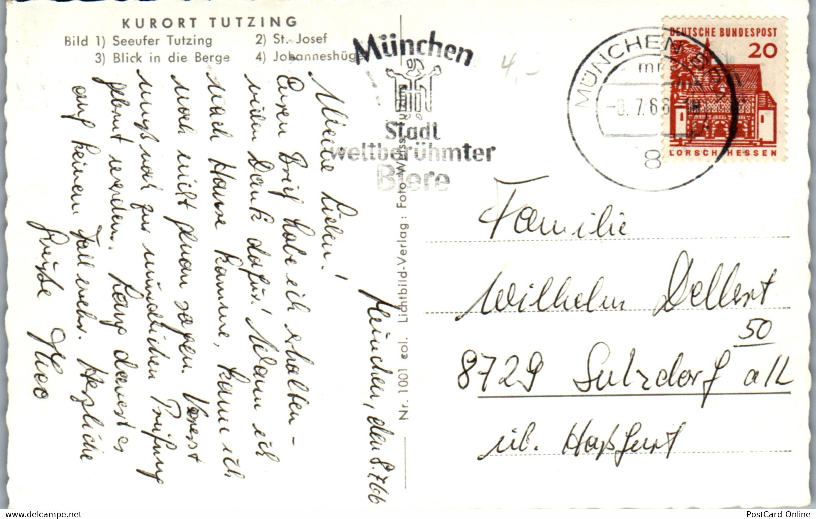42999 - Deutschland - Tutzing , Starnbergersee , Starnberger See - Gelaufen 1966 - Tutzing