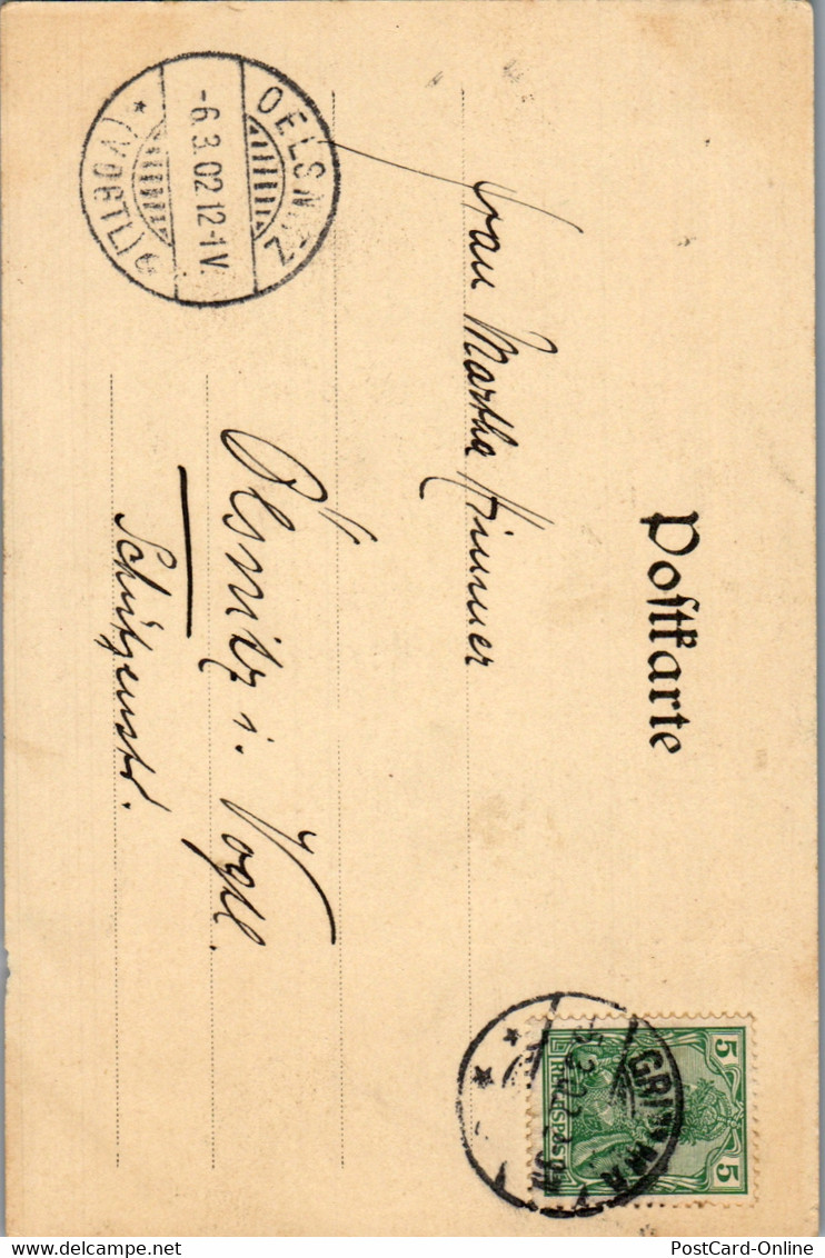43051 - Deutschland - Grimma , Gruss Aus , Gattersburg - Gelaufen 1902 - Grimma