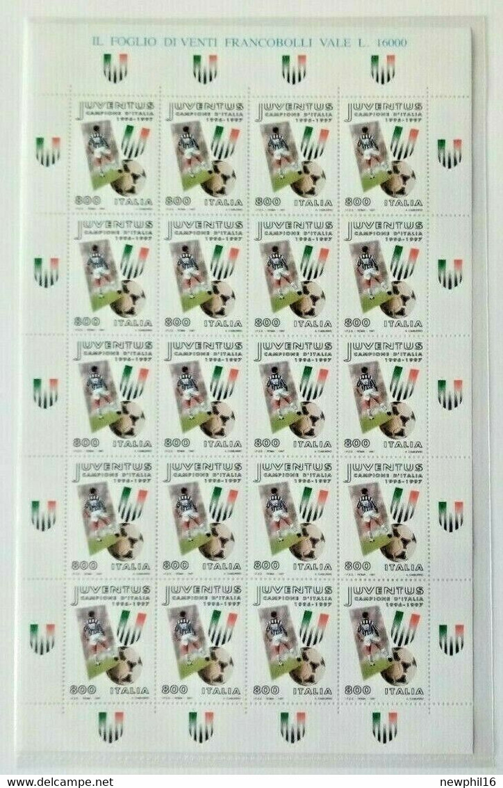 1997 ITALIA REPUBBLICA  FOGLIO  FRANCOBOLLI * JUVENTUS* - Fogli Completi