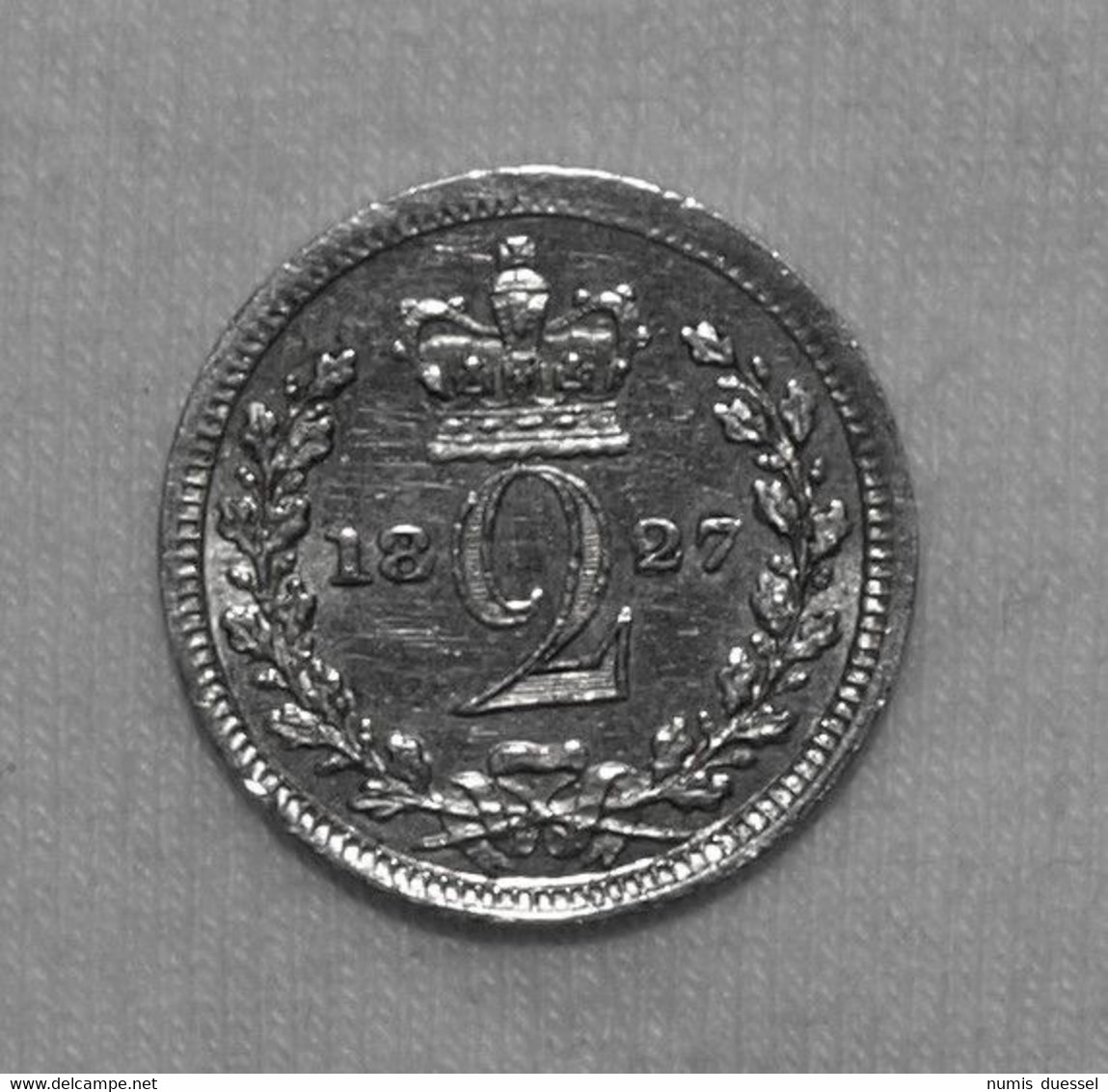 Silber/Silver Prooflike Maundy Großbritannien/Great Britain George IV, 1827, 2 Pence UNC - Maundy Sets & Gedenkmünzen