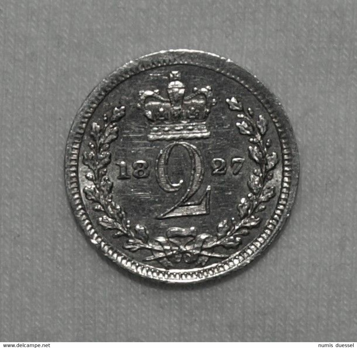 Silber/Silver Prooflike Maundy Großbritannien/Great Britain George IV, 1827, 2 Pence UNC - Maundy Sets & Gedenkmünzen