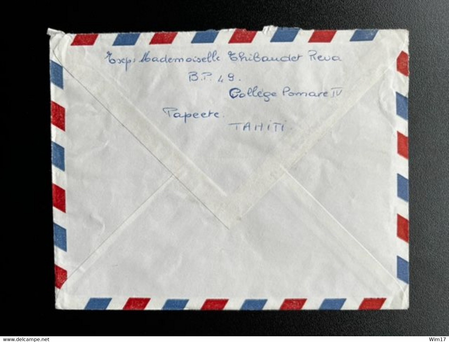 FRENCH POLYNESIA 1965 AIR MAIL LETTER PAPEETE TO MARSEILLE 17-03-1965 POLYNESIE LETTRE - Briefe U. Dokumente