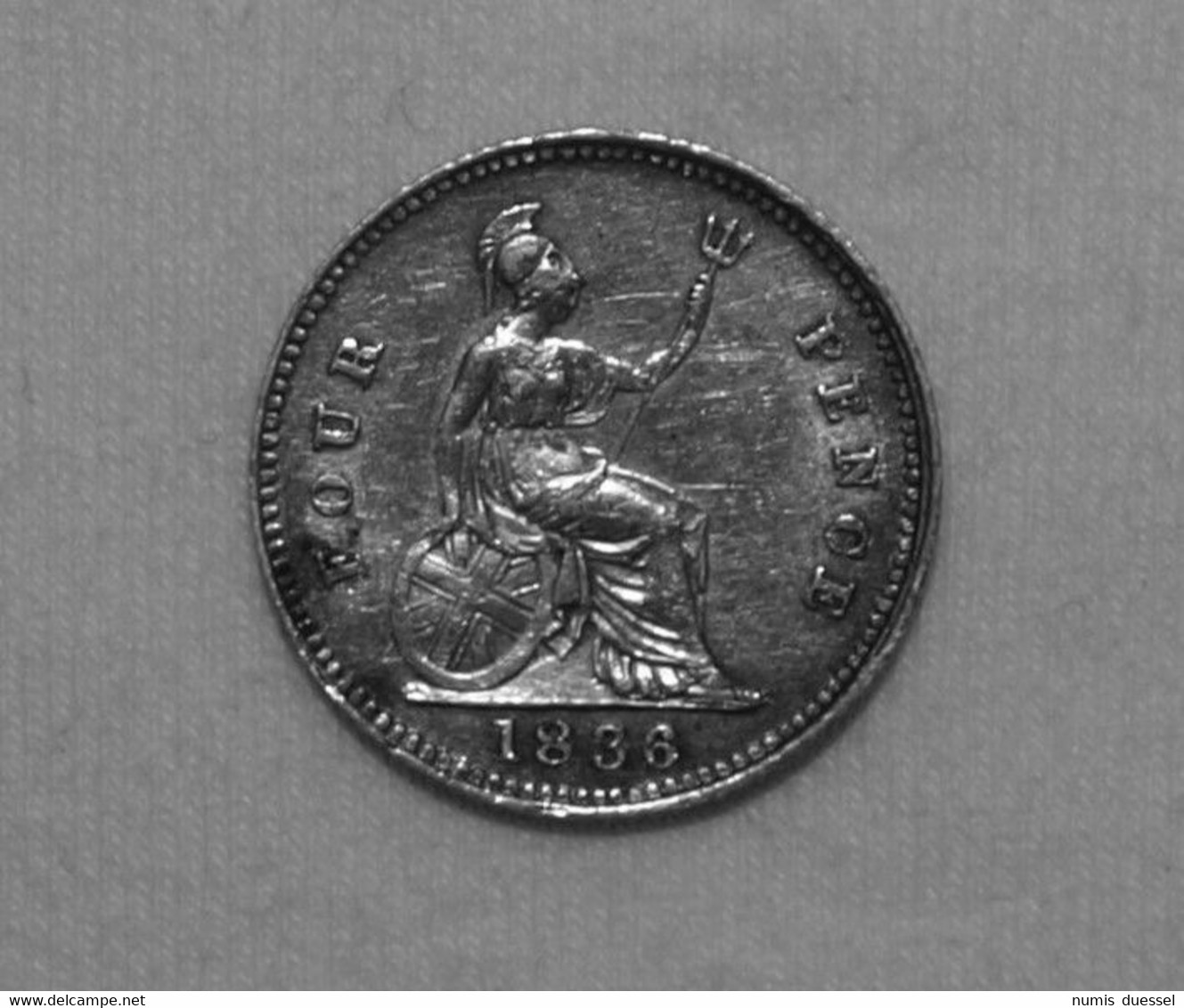 Silber/Silver Großbritannien/Great Britain William IV, 1836, 4 Pence VZ/XF - Andere & Zonder Classificatie