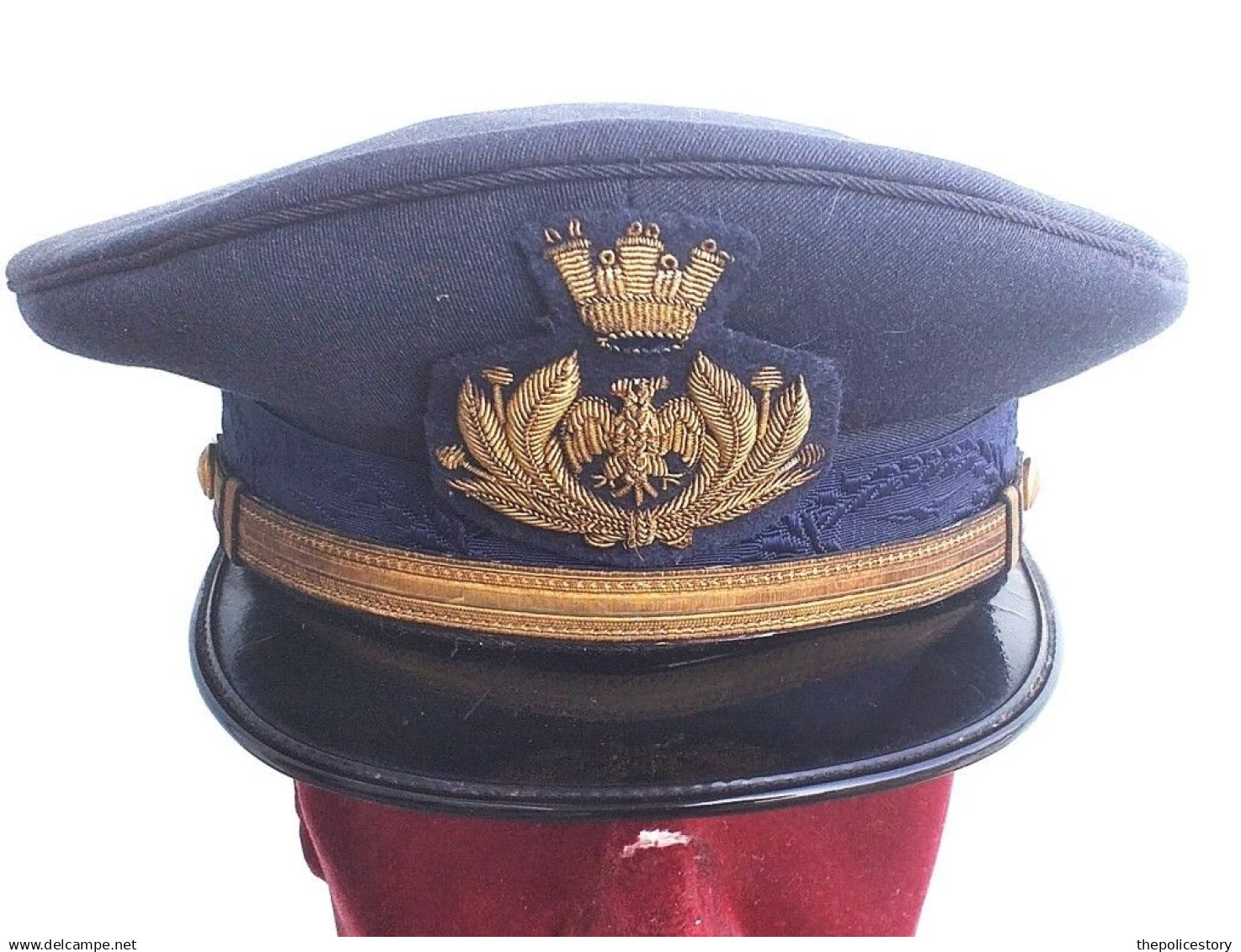 Berretto Visiera Vintage Sottotenente A.M. Anni '80 Originale Completo Tg. 56 - Aviazione
