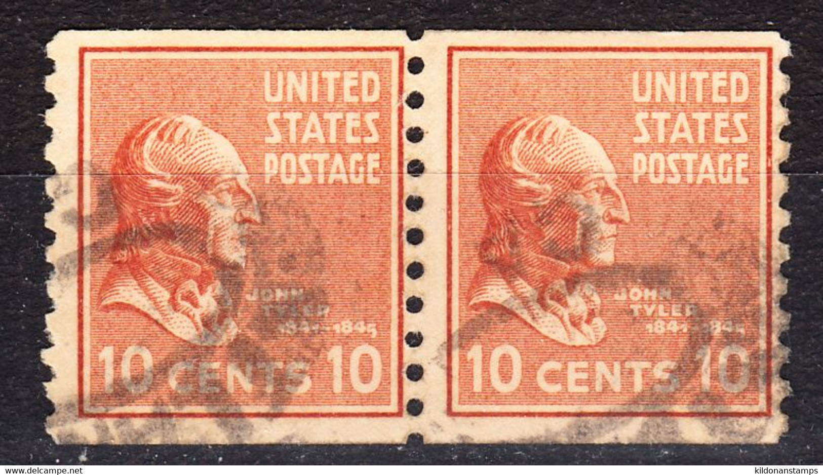 USA 1939 Cancelled, Coil Pair, Sc# 847, SG - Francobolli In Bobina