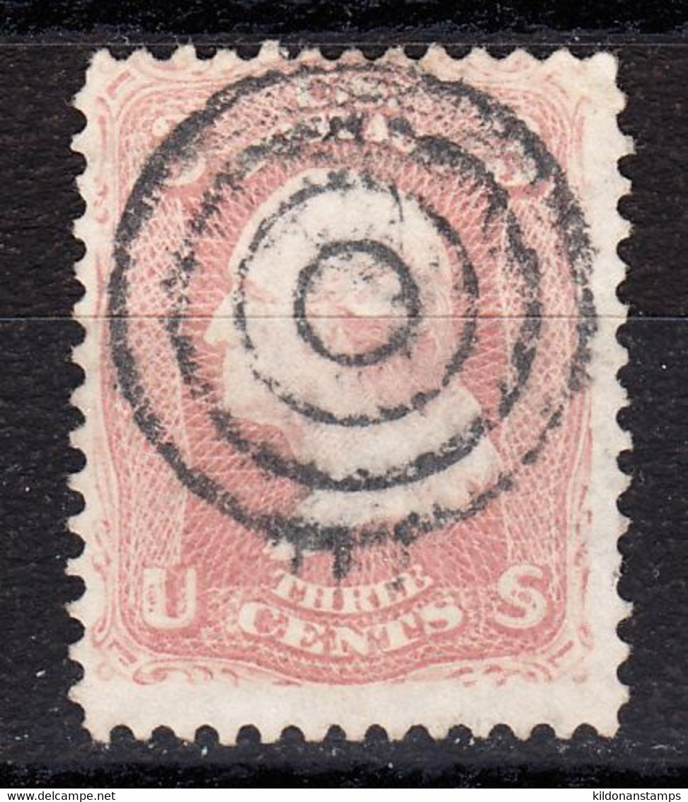 USA 1861-62 Cancelled, 3cent Rose-pink, No Grill, Sc# 64 - Gebruikt