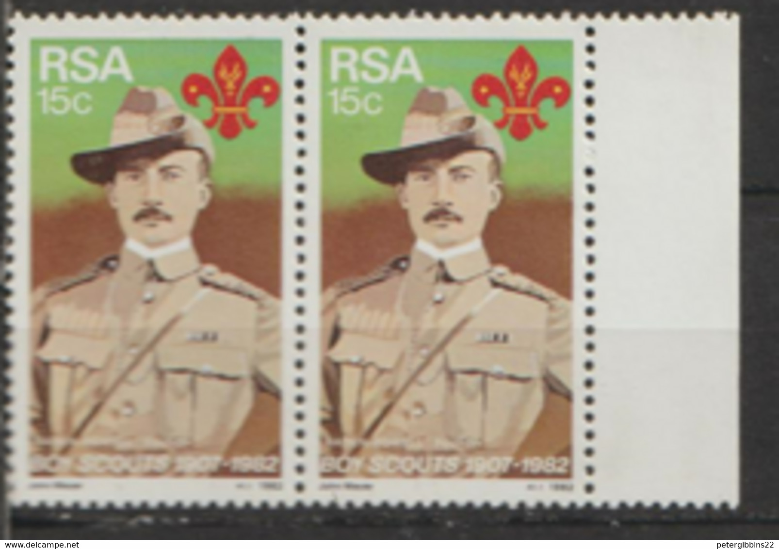 South Africa   1982   SG 504  Boy Scouts  Marginal Unmounted  Mint  Pair - Nuovi