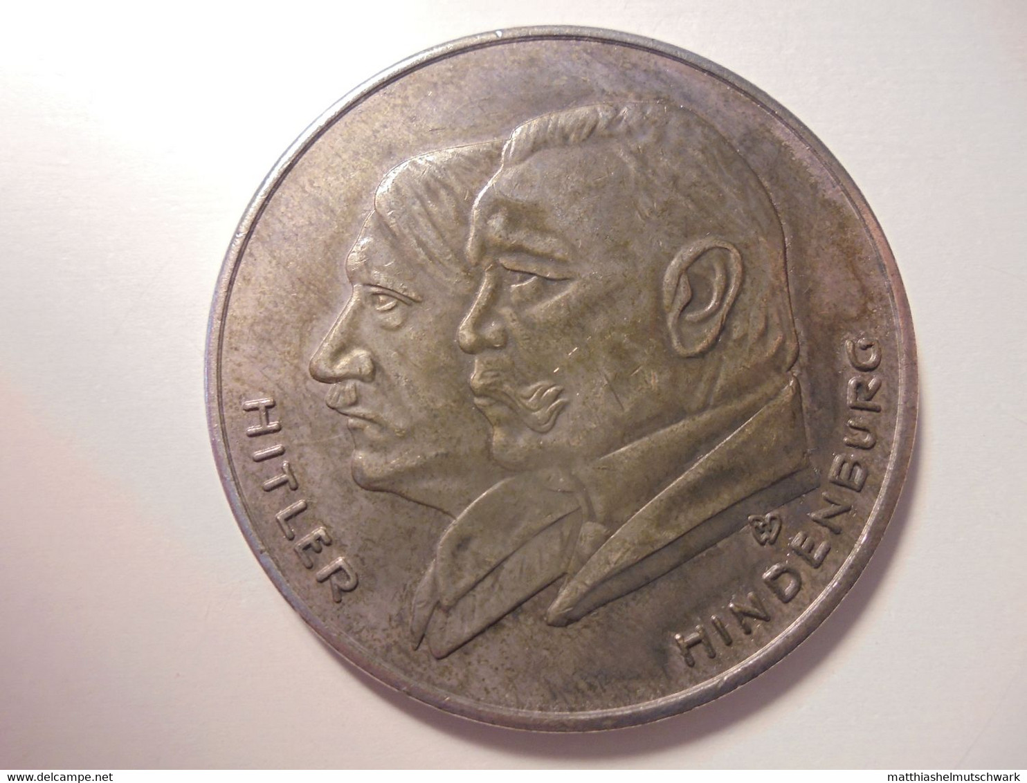 Medaille Auf „Deutschlands Erhebung 1933“ - Sehr Schöne Portraits Von Hitler Und Hindenburg Graveur/Designer: RW Medaill - Duitsland