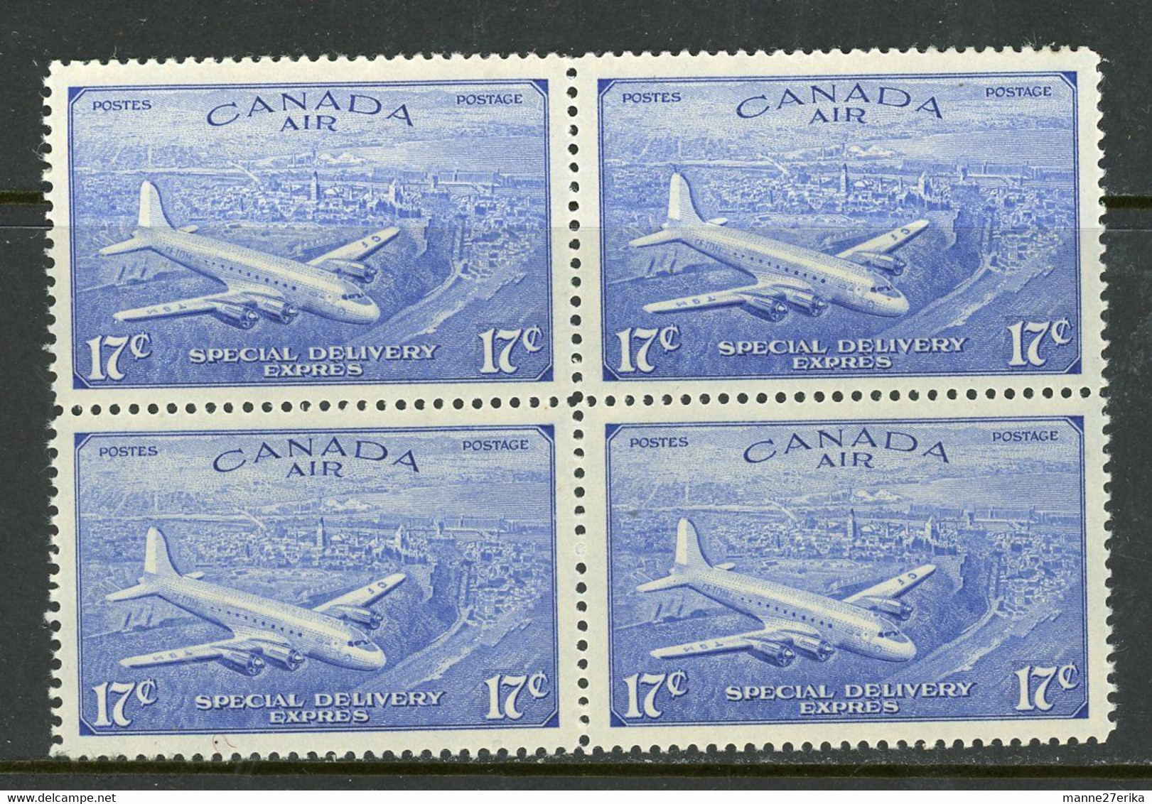 -1947-"Corrected É"  3 Stamps MNH (**) 1 Stamp MH (*) - Posta Aerea: Espressi