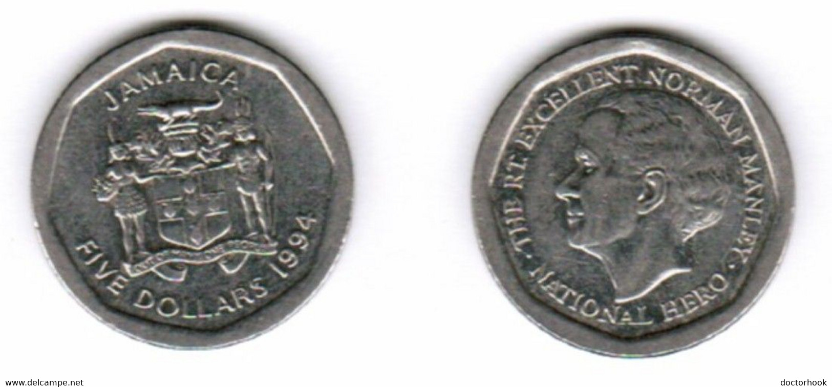 JAMAICA   $5.00 DOLLARS 1994 (KM # 163) #7026 - Jamaica