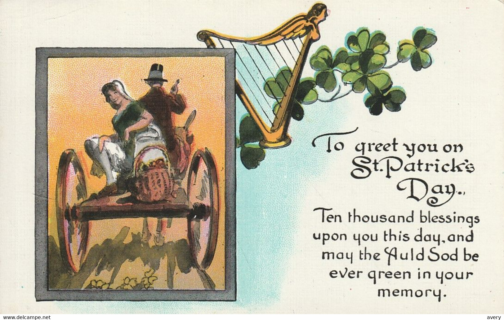 To Greet You On St. Patrick's Day  Ten Thousand Blessings Upon You This Day, And May The Auld Sod Be .  .  .  .  .  .  . - Saint-Patrick's Day