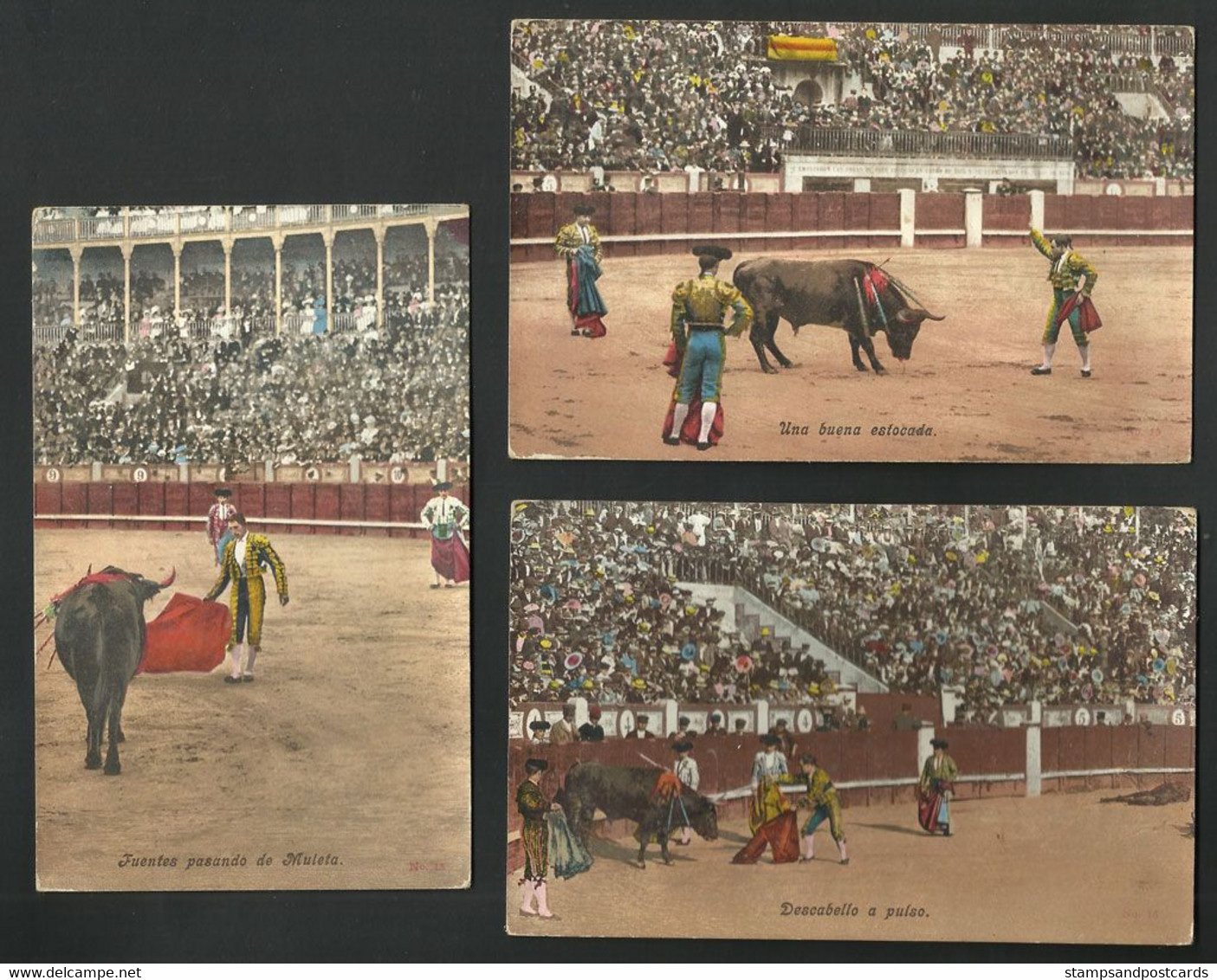 Espagne España 15 CPA cartes postales Corrida Tauromachie Taureau 15 old postcards Bullfight Bull Spain