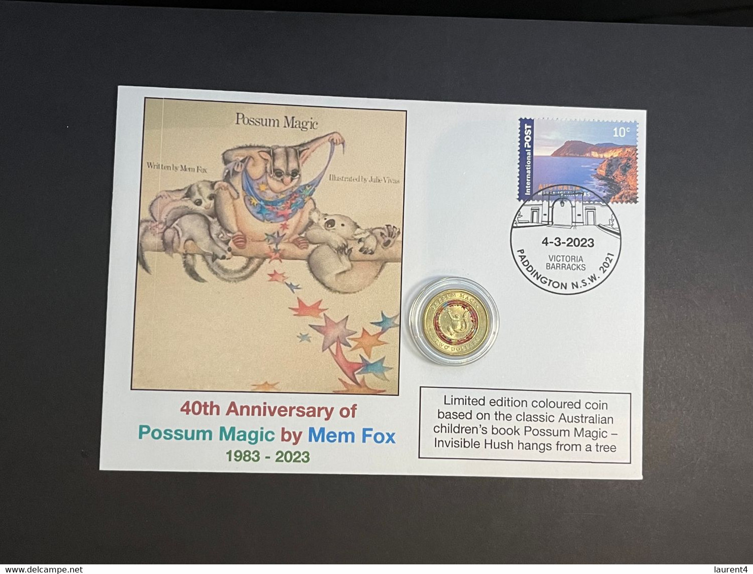 (1 P 24) 40th Anniversary Of Possum Magic By Mem Fox - With $ 2.00 Possum Magic Coin (Hang From Tree) - 2 Dollars