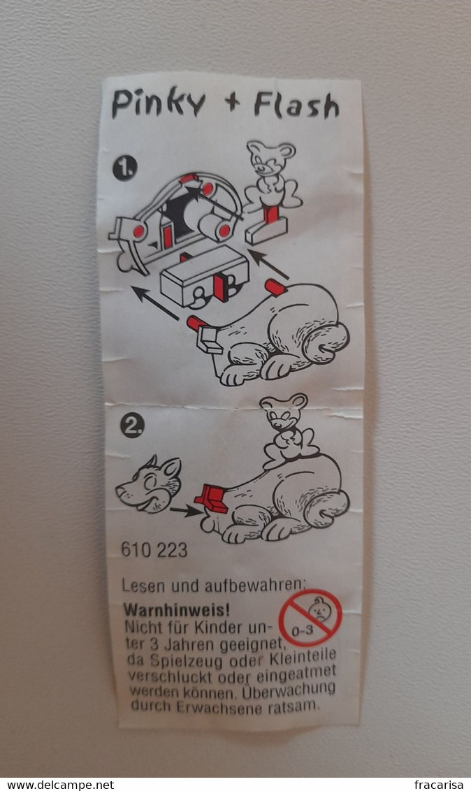 KINDER SURPRISE 2002 Deutch :         BPZ :  610223 - Instructions