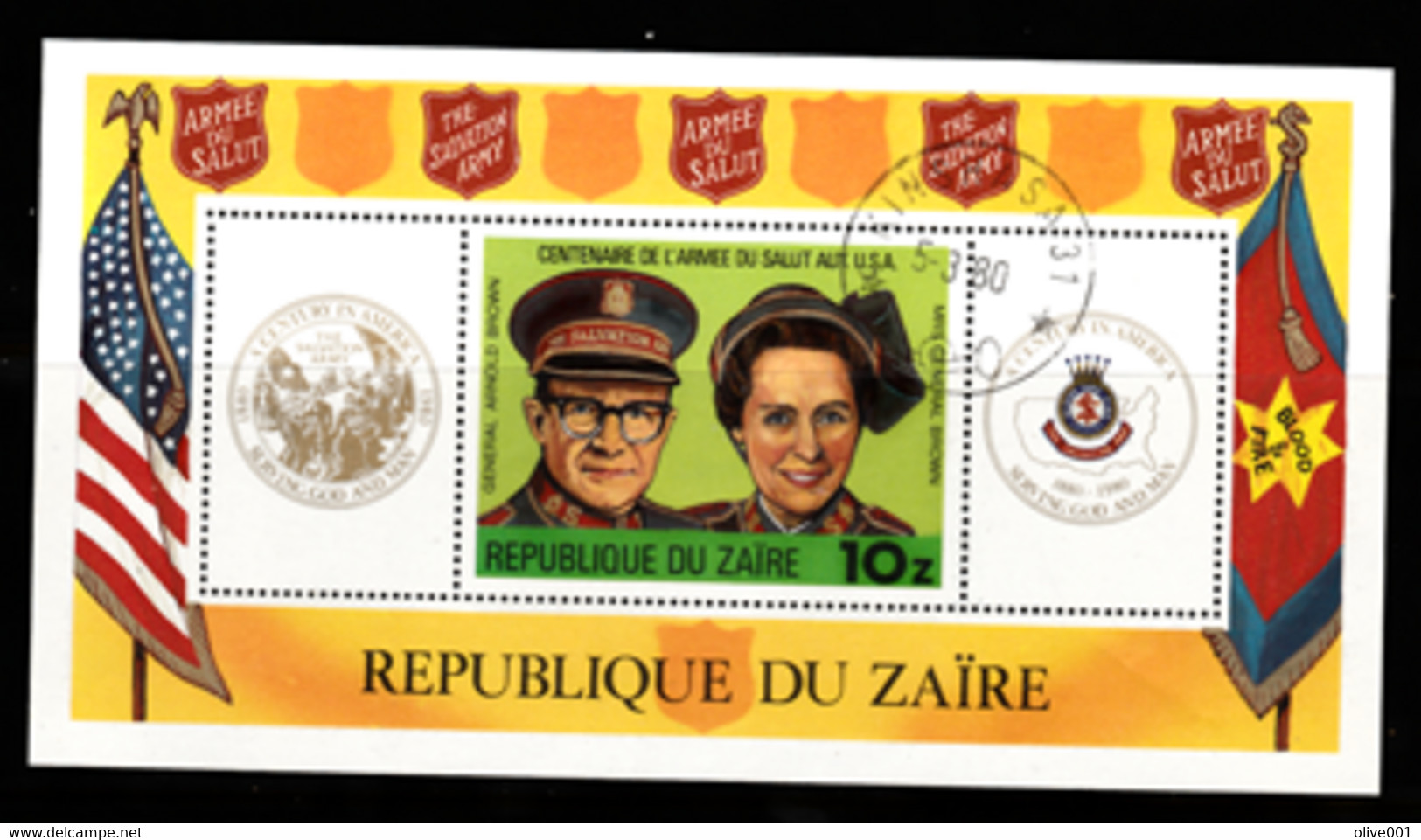 BF De 1980 - Centenaire De L'armée Du Salut Aux Etats-Unis . - Y&T BF N° 19 Obli (0) - Used - Gebruikt