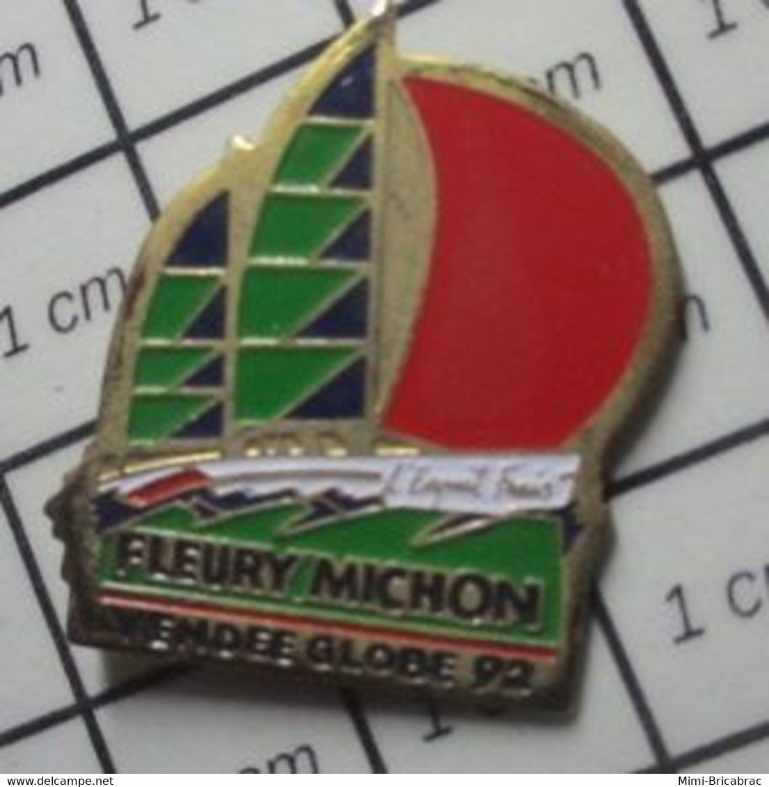 414c Pin's Pins / Beau Et Rare / SPORTS / VOILE VOILIER COURSE OCEANIQUE FLEURY MICHON VENDEE GLOBE - Sailing, Yachting