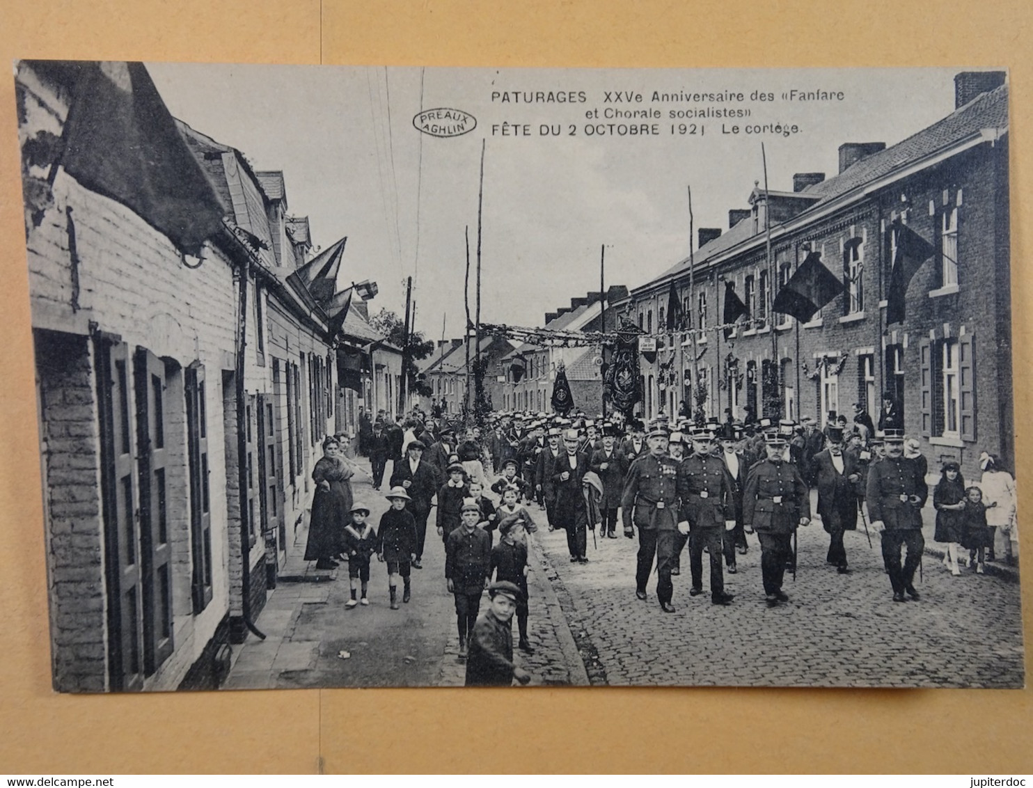 Lot 3 CPA Paturages XXVe Anniversaire Des "Fanfare Et Chorale Socialistes" Fête Du 2 Octobre 1921 - Colfontaine