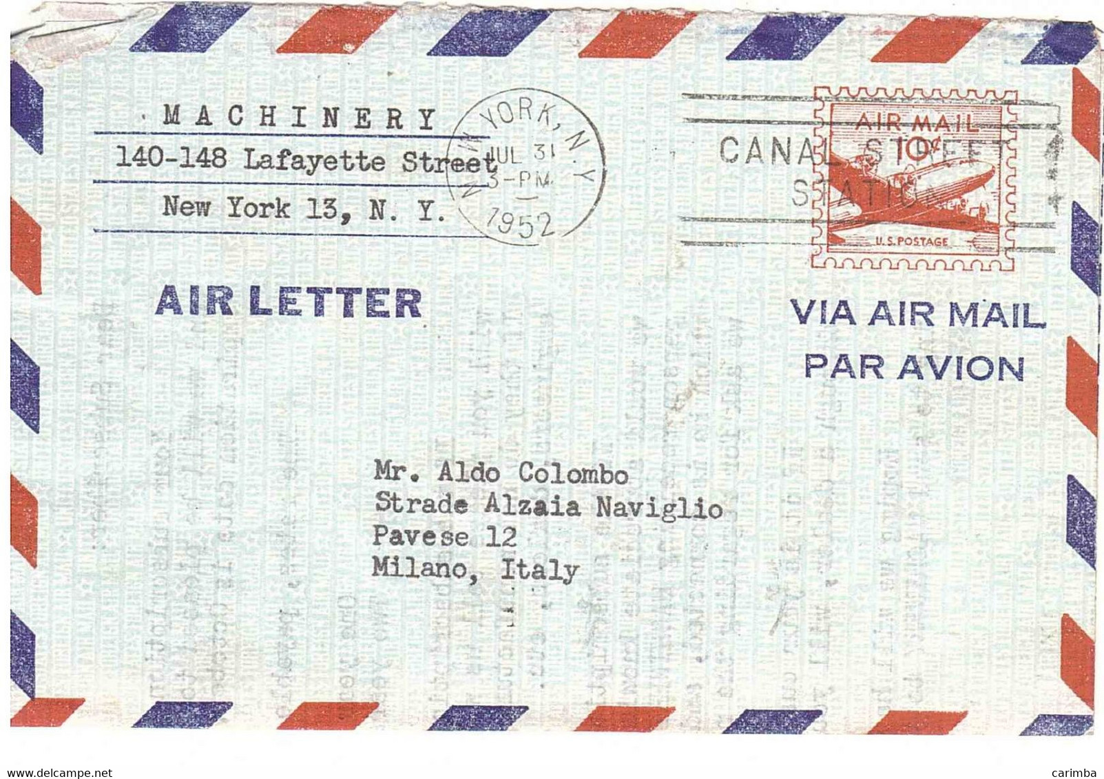 LETTERA PER ITALIA - 1941-60