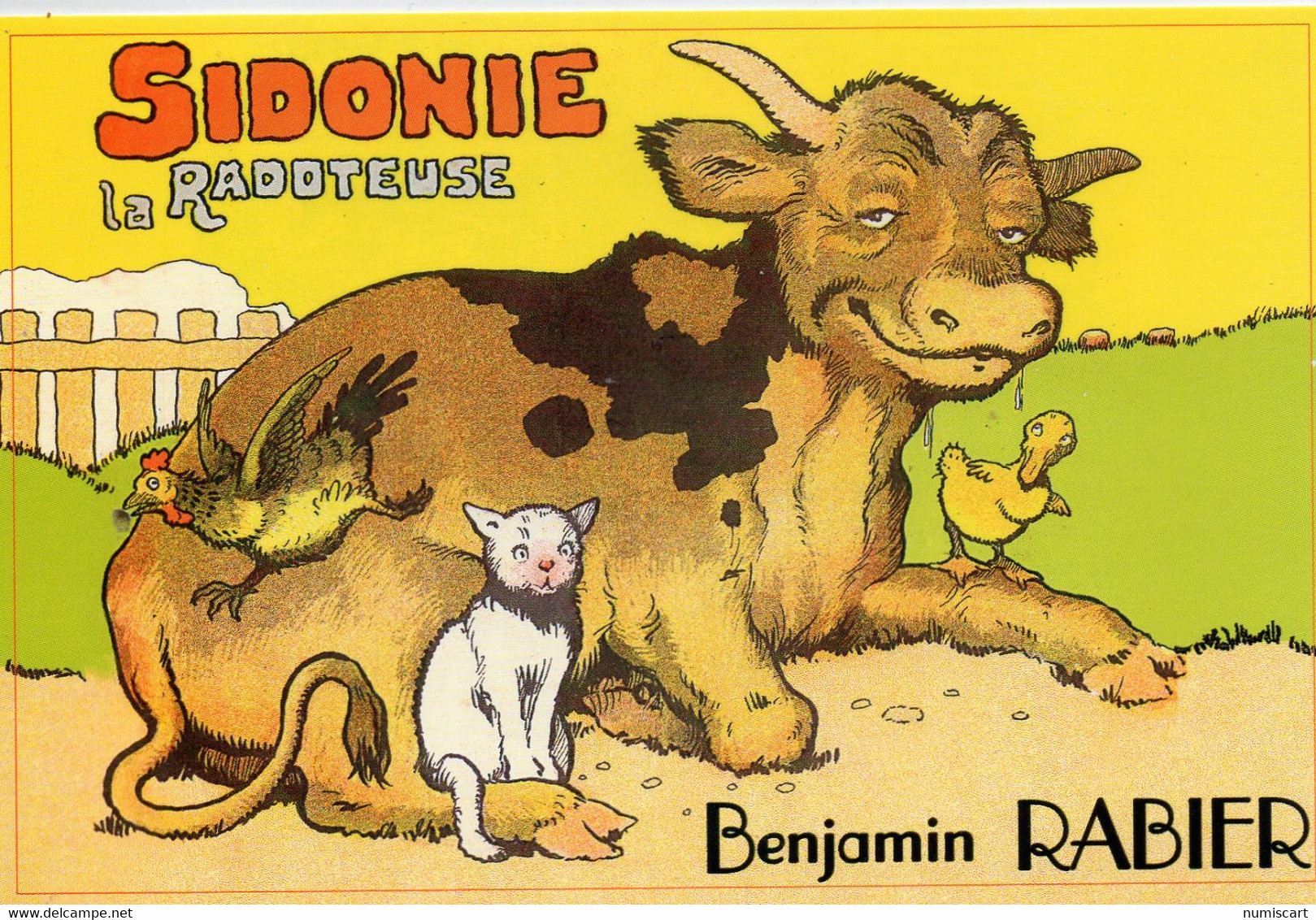 Illustrateur Benjamin Rabier Sidonie La Radoteuse Animaux Vache Chat Canard - Rabier, B.