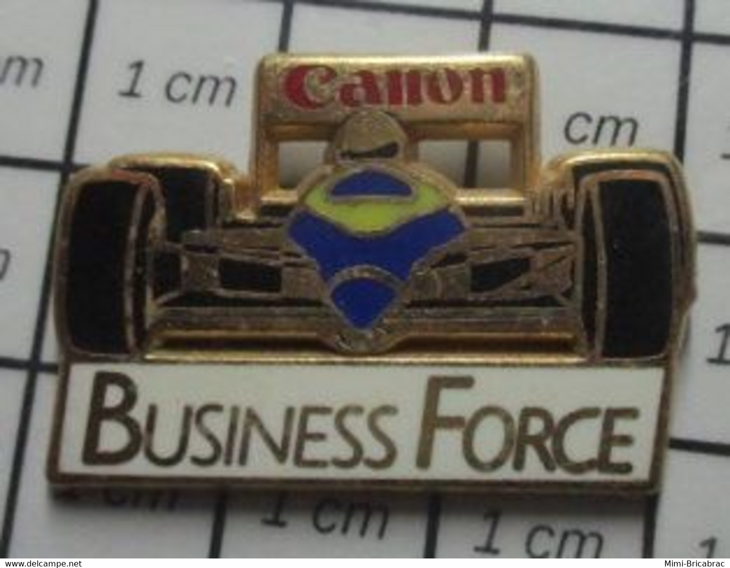 410d Pin's Pins / Beau Et Rare / AUTOMOBILES / F1 FORMULE 1 CANON BUSINESS FORCE Par DRAGO - F1