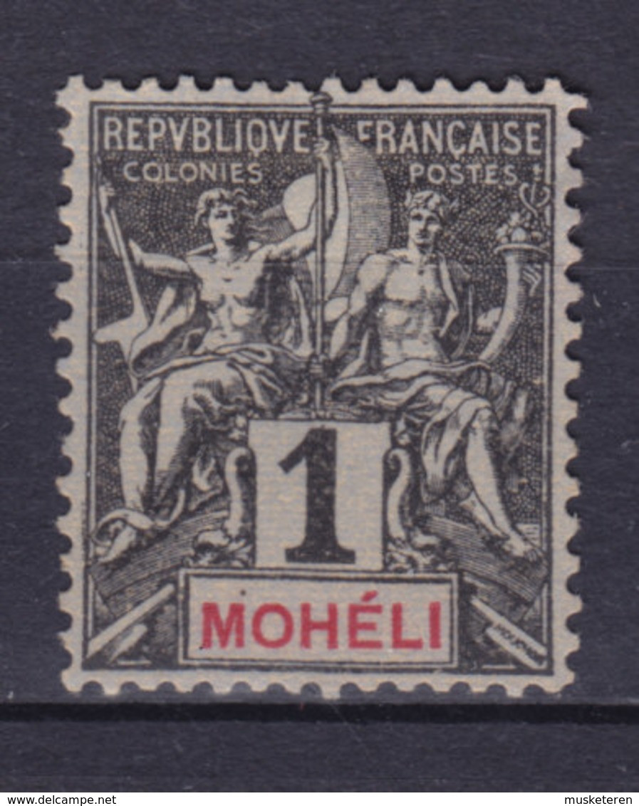 French Mohéli 1906 Mi. 1    1c. Allegorie MNG (*) - Unused Stamps