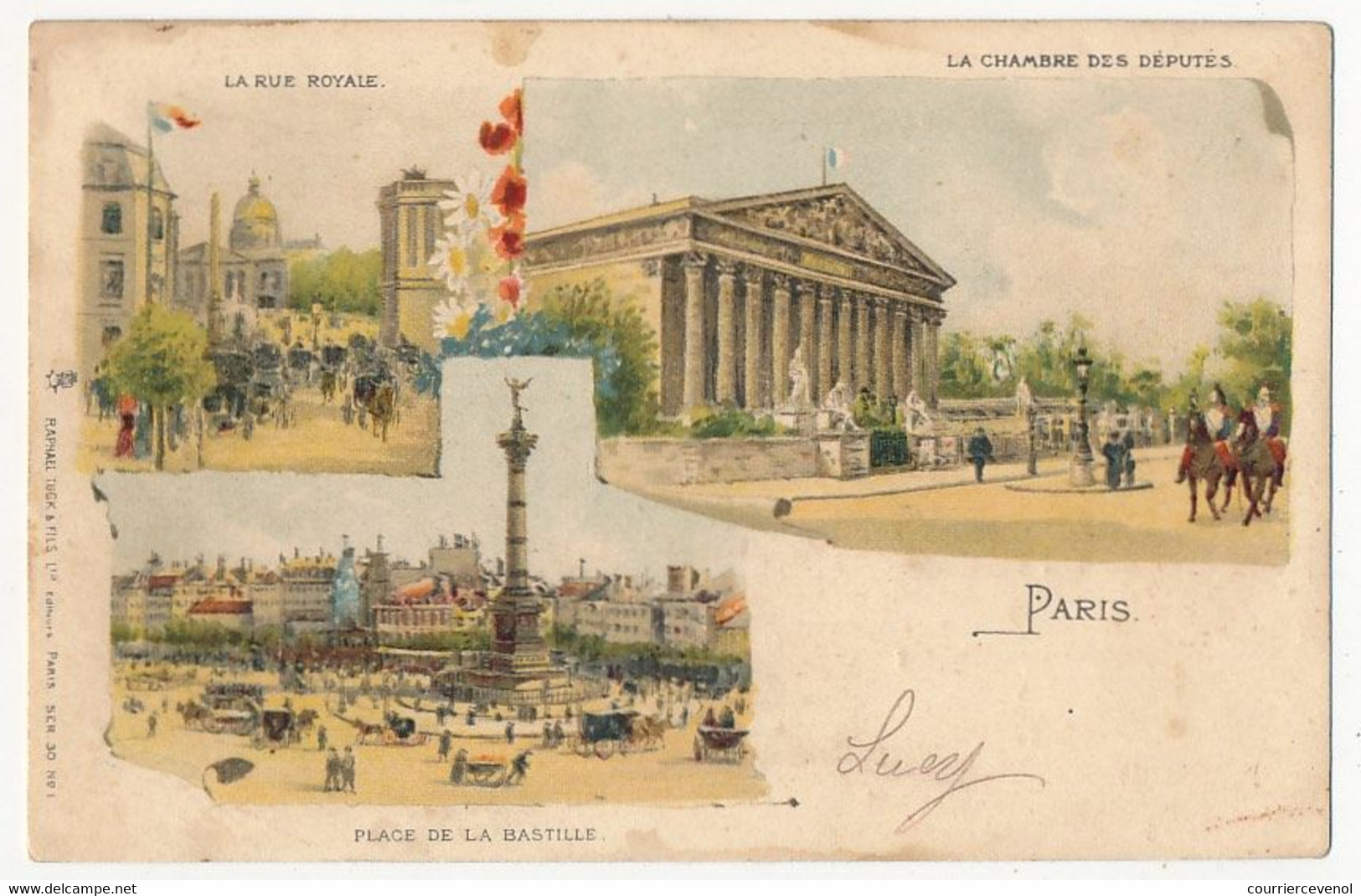 CPA - PARIS 8eme - Chambre Des Députés, Rue Royale, Place De La Bastille - Précurseur - Paris (08)