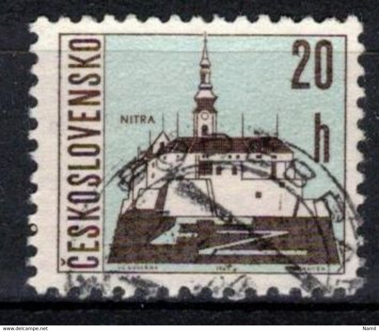 Tchécoslovaquie 1965 Mi 1482 (Yv 1476), Obliteré, Varieté - Position 93/2 - Abarten Und Kuriositäten