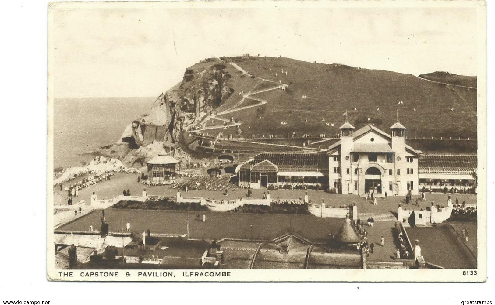 Devon  Postcard Ilfracombe Capstone And Pavillion Salmon 1936 - Ilfracombe