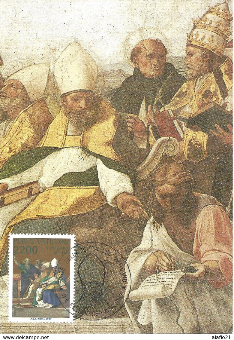 VATICAN - CARTE MAXIMUM - Yvert N° 805 - SAINT AUGUSTIN - OEUVRE De RAPHAËL - Cartes-Maximum (CM)