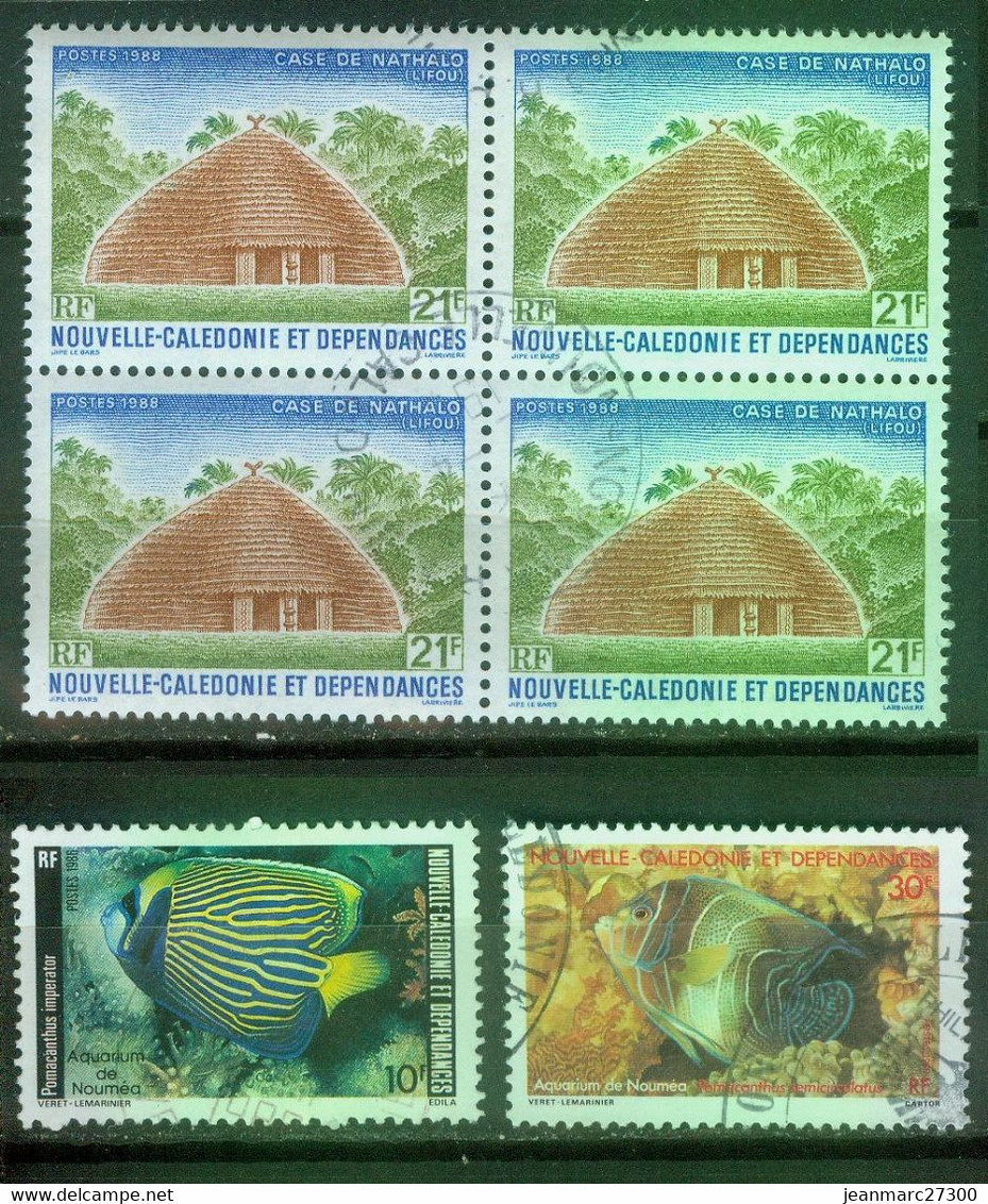 Océanie - Nouvelle Calédonie -   YT N°512 551 554 Bloc De Quatre Oblitéré - Used Stamps