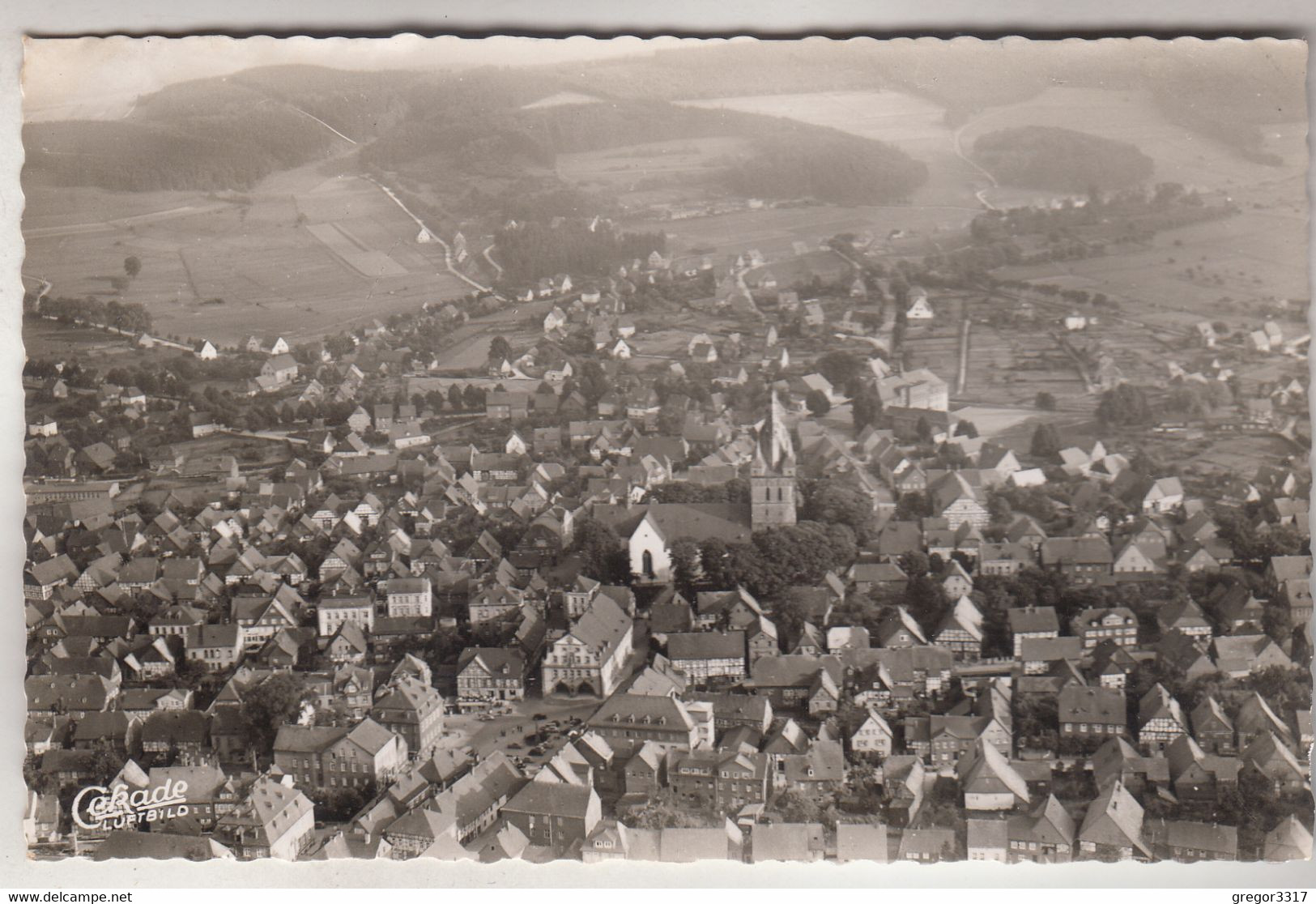 C5749) BRILON - Sauerland - 1955 Tolle Alte S/W Ansicht LUFTBILD über Die Häuser - Brilon